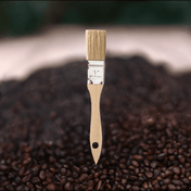 1" Wide Flat Brush with Natural Bristles and Wooden Handle - Corkys Coffee