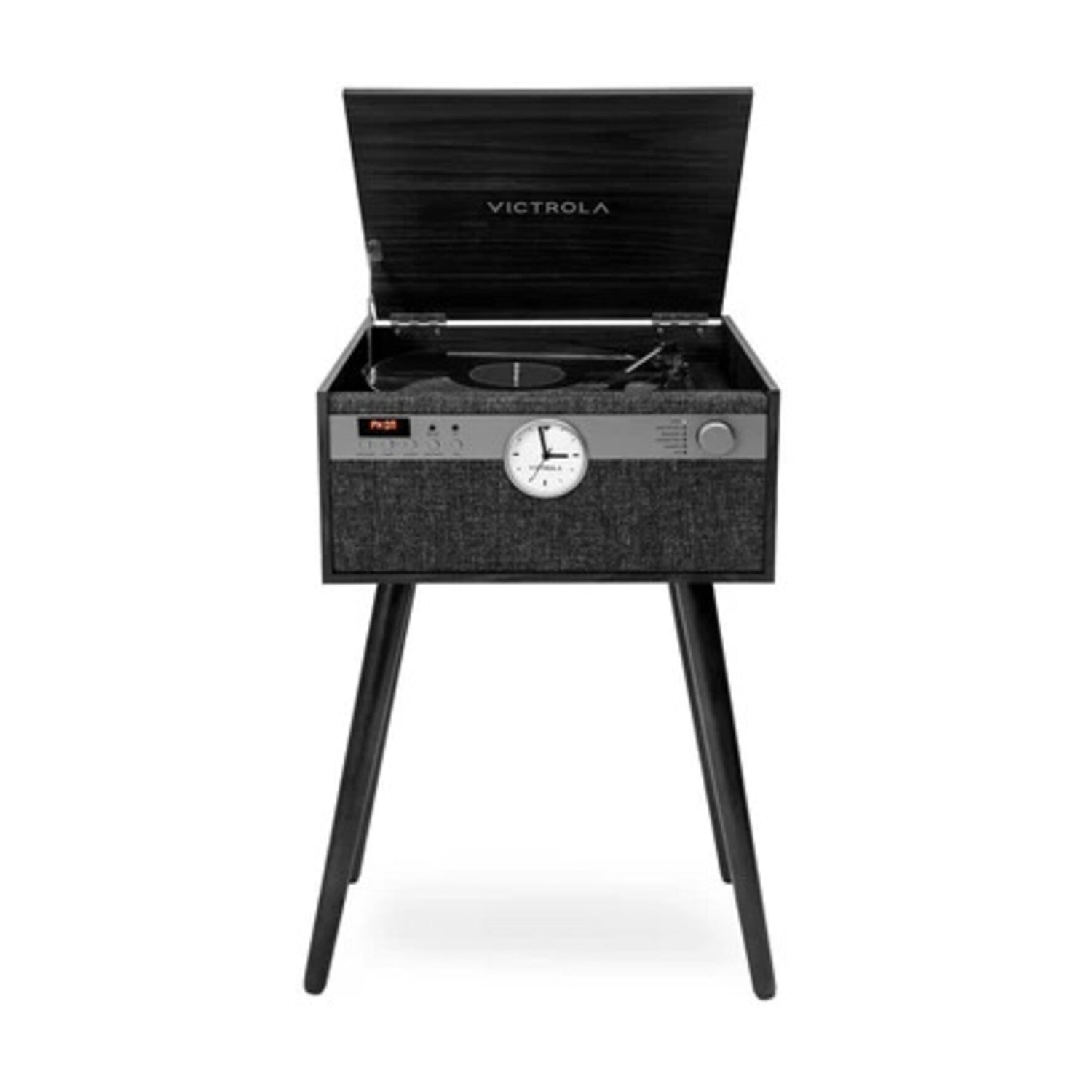 Victrola VTA-835SB Century Signature+ Bluetooth 6-in-1 Music Center With Clock & Legs