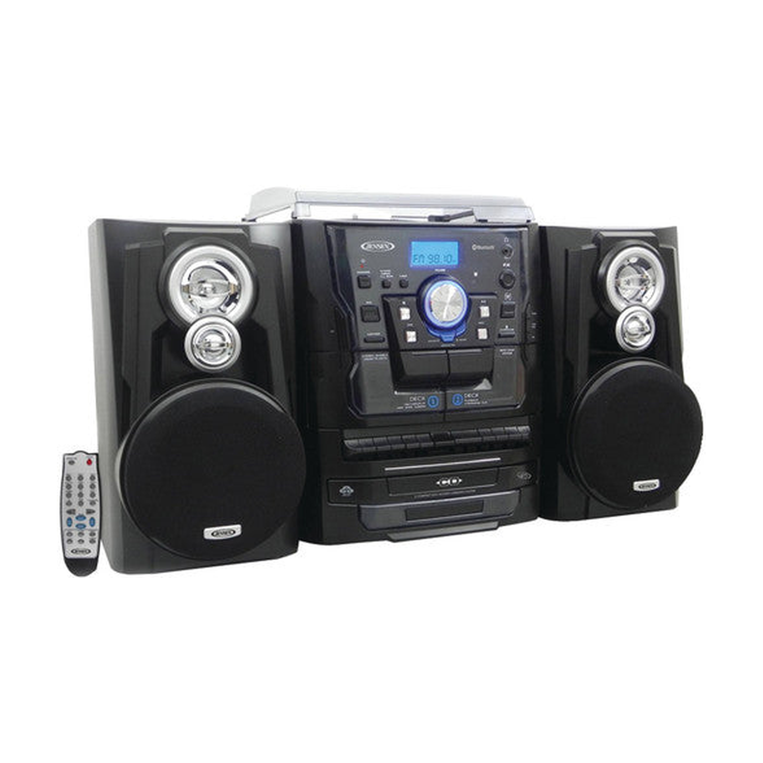 Jensen JMC-1250 Bluetooth Turntable/CD/Cassette/Radio Music Entertainment System
