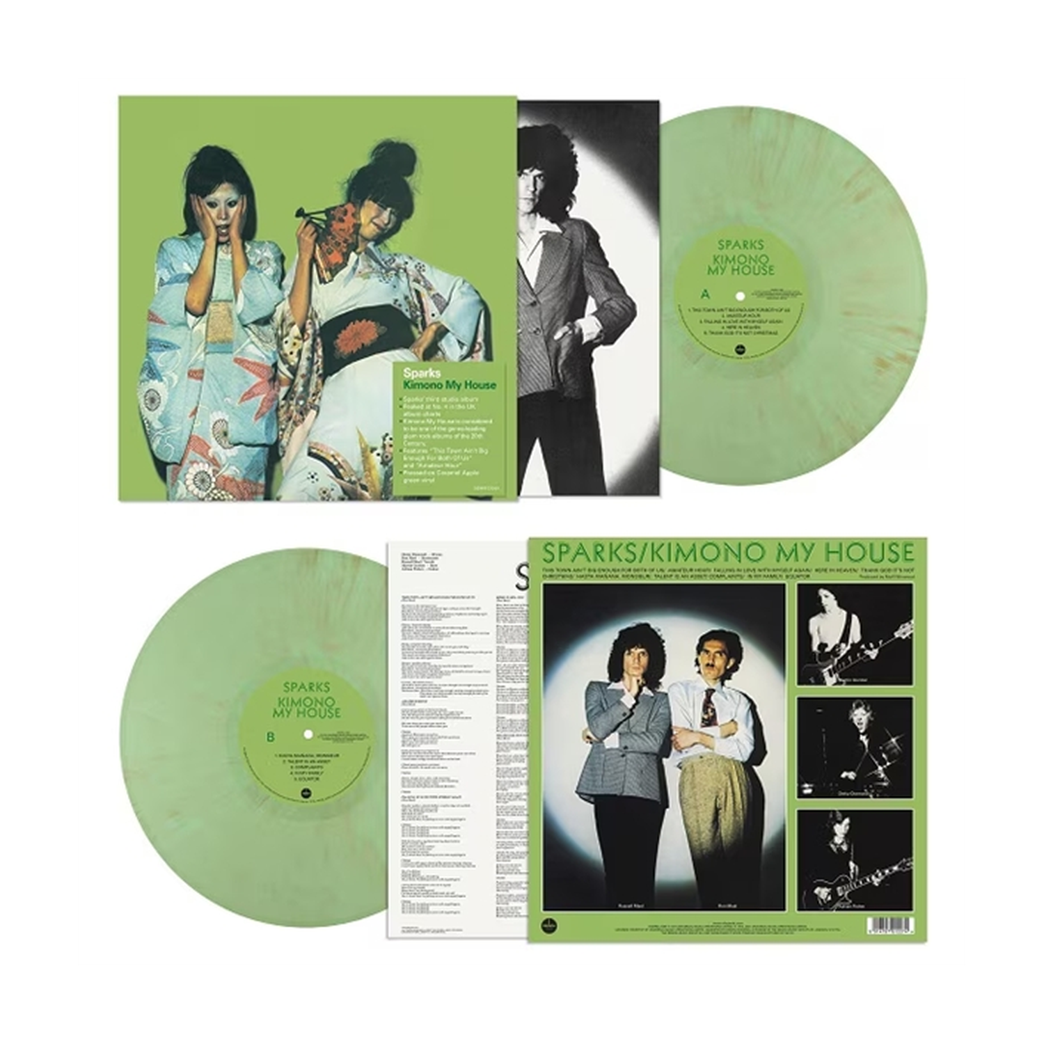 Sparks - Kimono My House - 50th Anniversary 140gm Caramel Apple Vinyl (Green Vinyl)