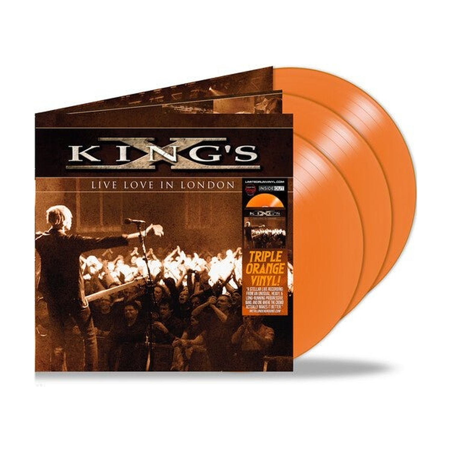 King's X - Live Love in London 3xLP (Orange Vinyl)