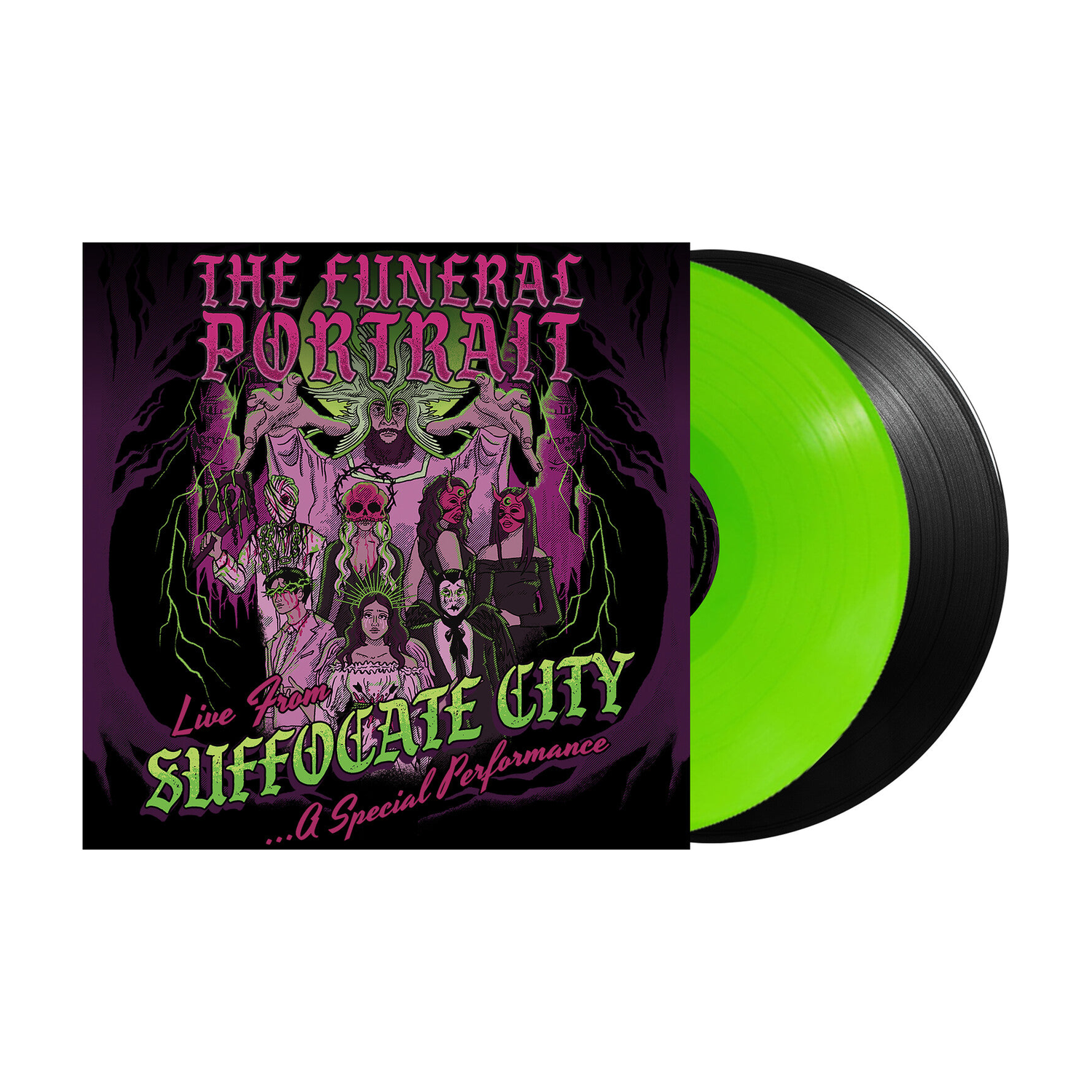 Funeral Portrait - Live From Suffocate City - Lime/Black 2xLP (Lime Vinyl)