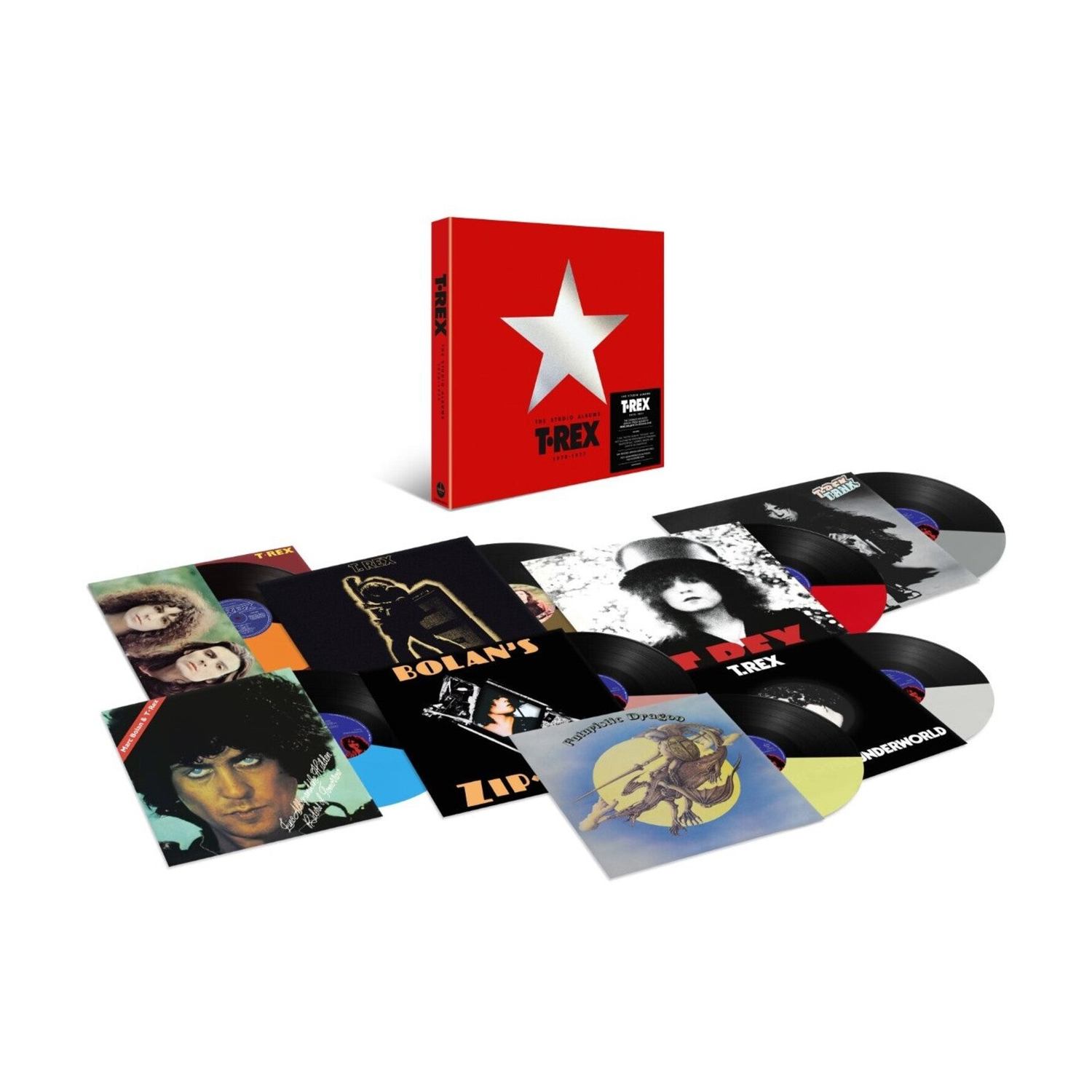 T.Rex - The Studio Albums 1970-1977 - Half & Half Colored Vinyl Box Set 8xLP