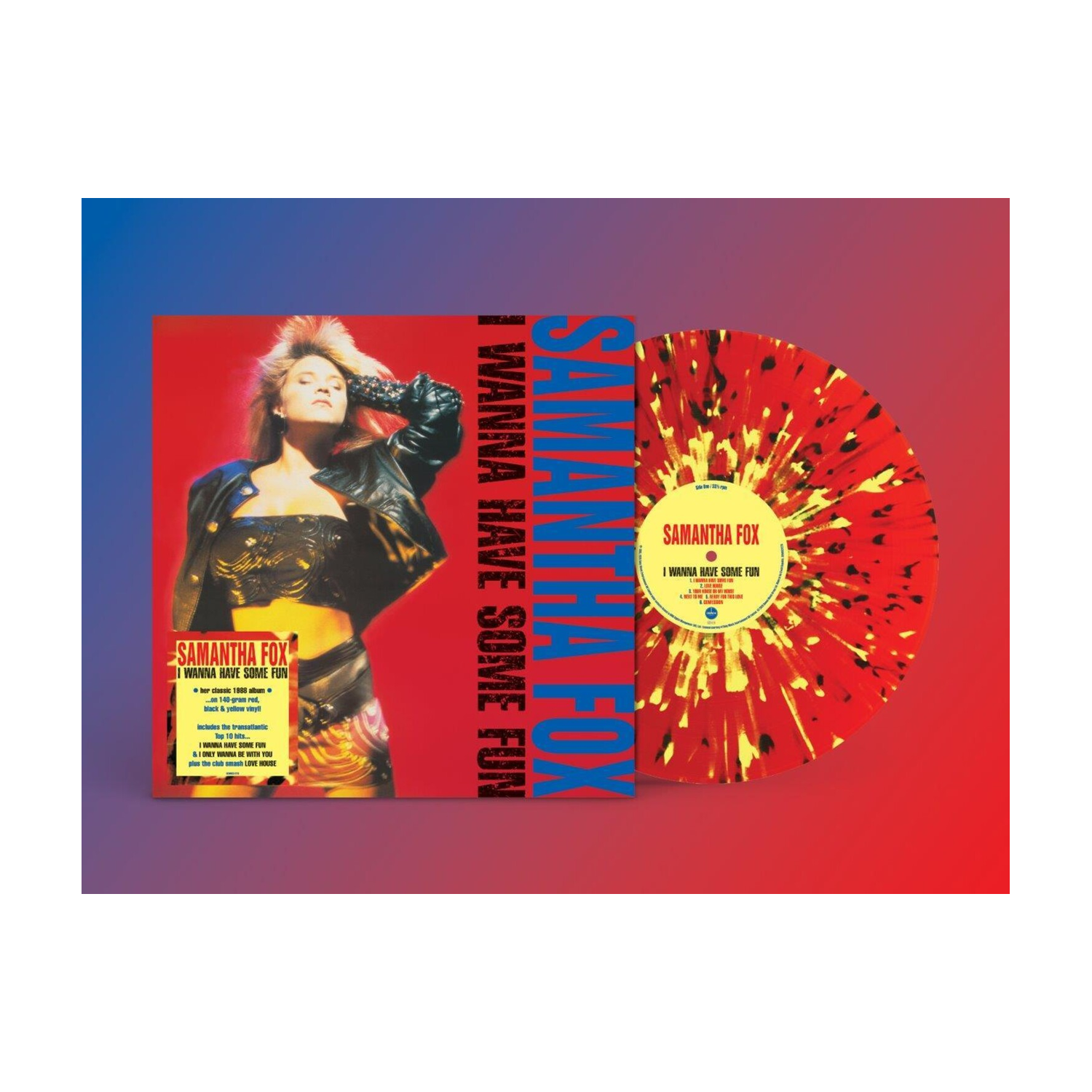 Samantha Fox - I Wanna Have Some Fun - 140-Gram Red, Black & Yellow Colored Vinyl (Red Vinyl)