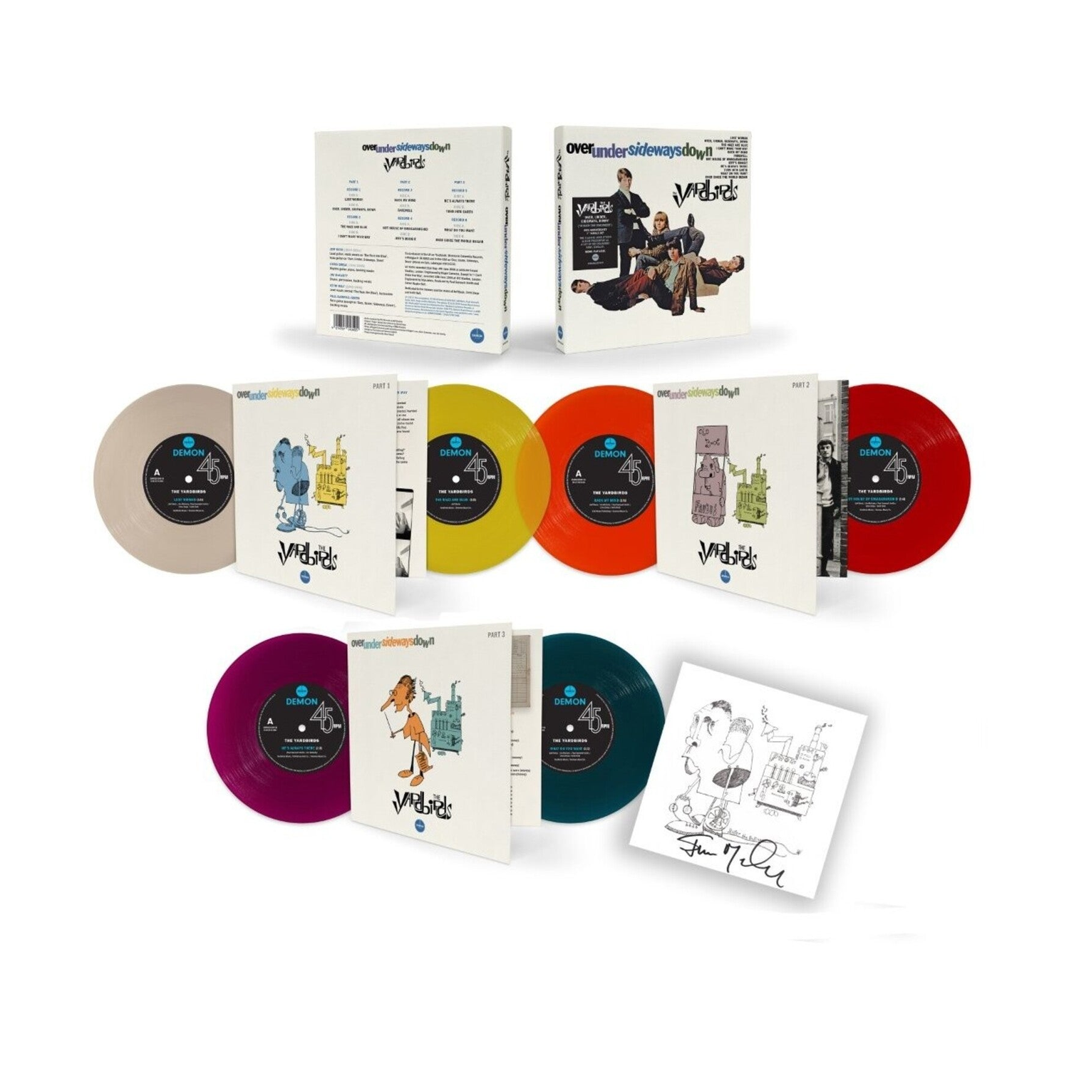 Yardbirds - Over Under Sideways Down: Roger The Engineer 60th Anniversary - Limited Edition Boxset with Six Coloured Vinyl 7-Inch Singles & Signed by Jim McCarty 6x7 (Limited Edition)