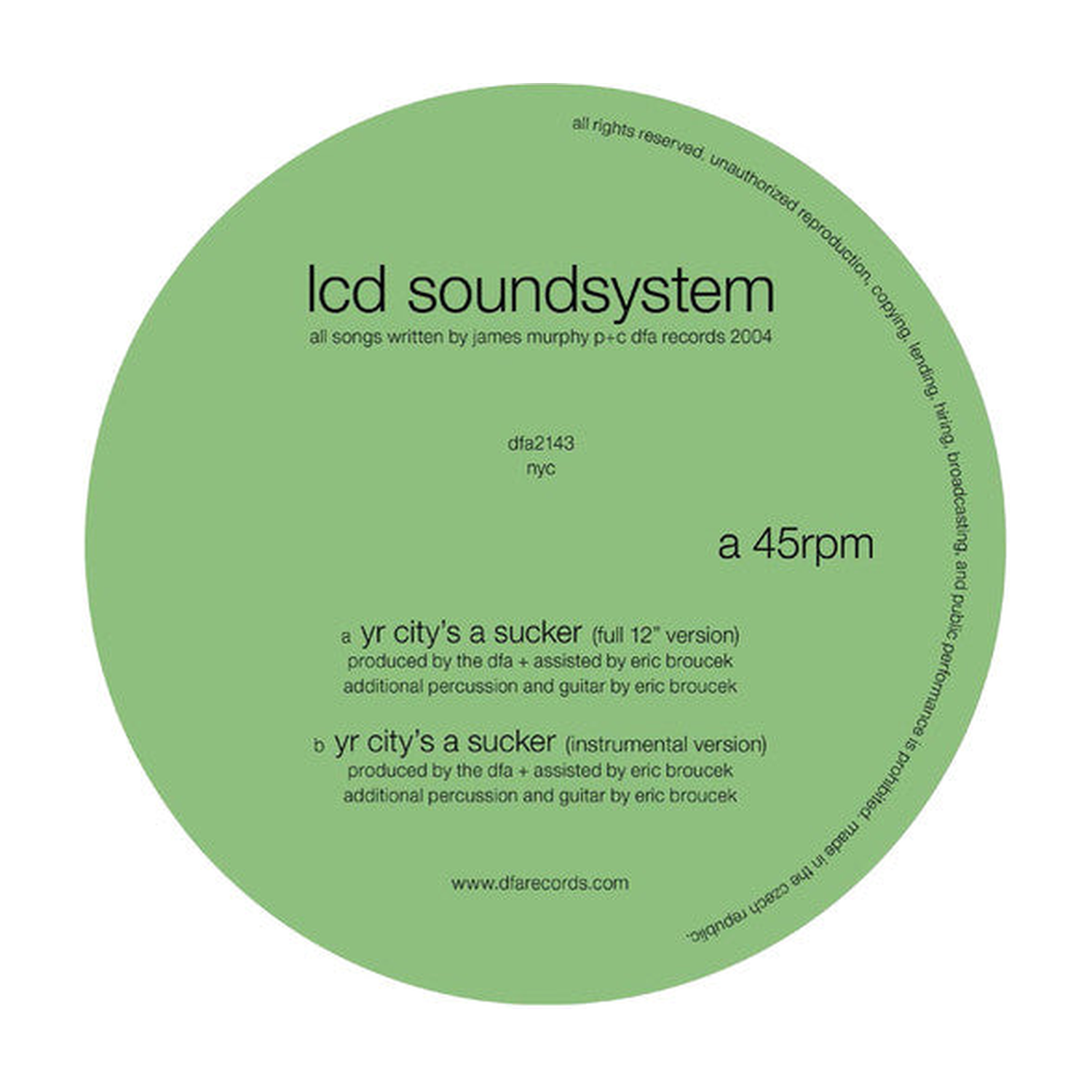 LCD Soundsystem - Yr City's a Sucker