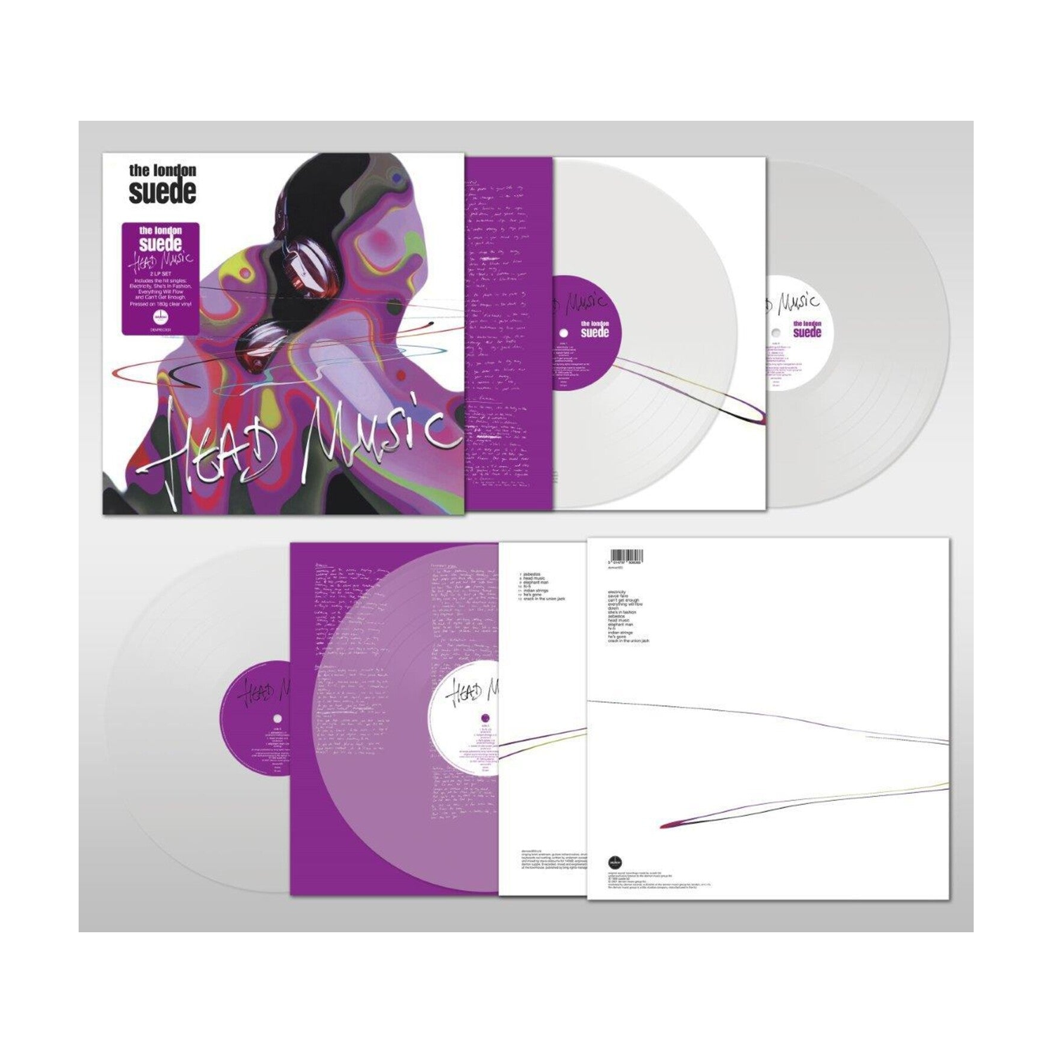 London Suede - Head Music 2xLP (Clear Vinyl)