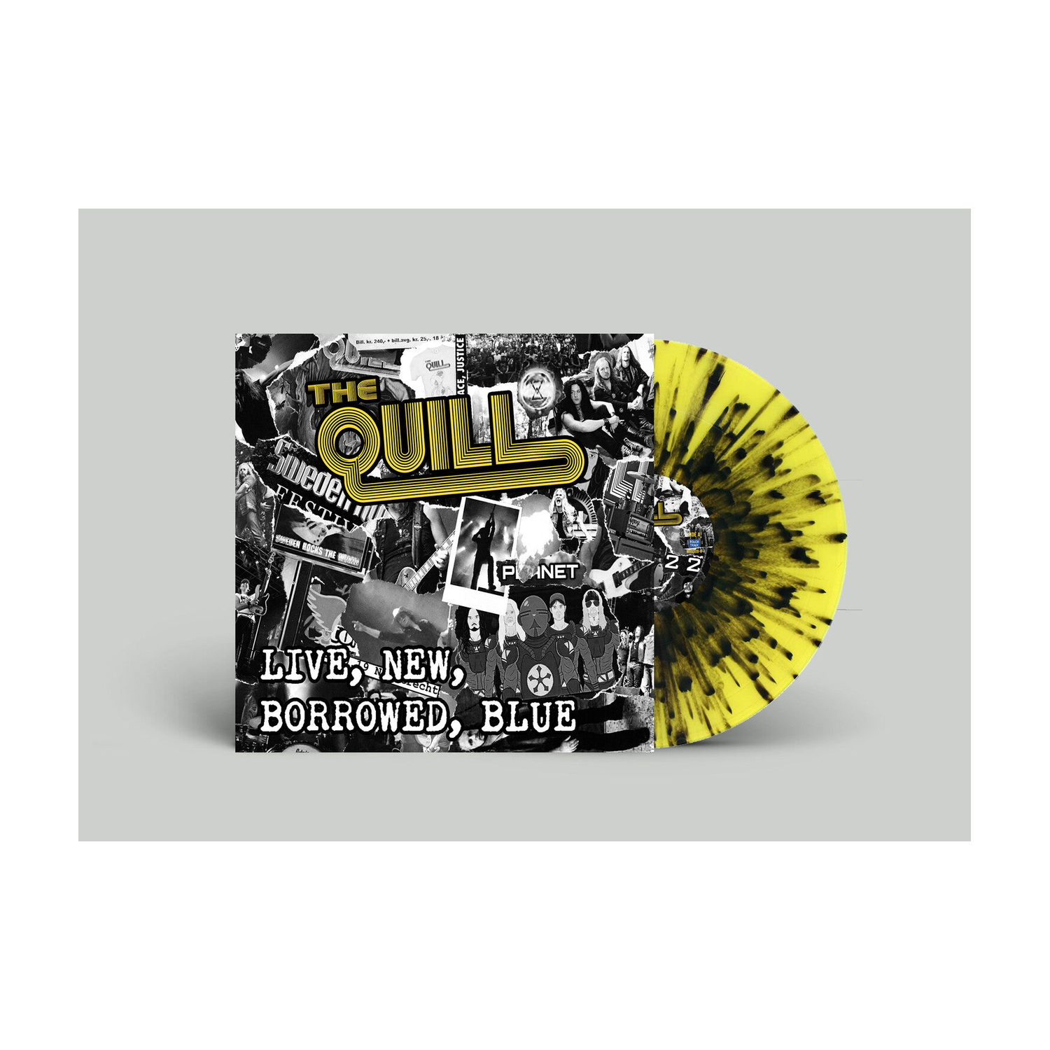 Quill - Live, New, Borrowed, Blue - Black Yellow Splatter
