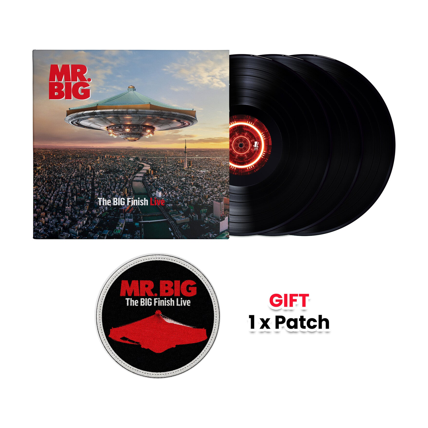 Mr Big - The BIG Finish Live - + Gift Embroidery Patch 3xLP