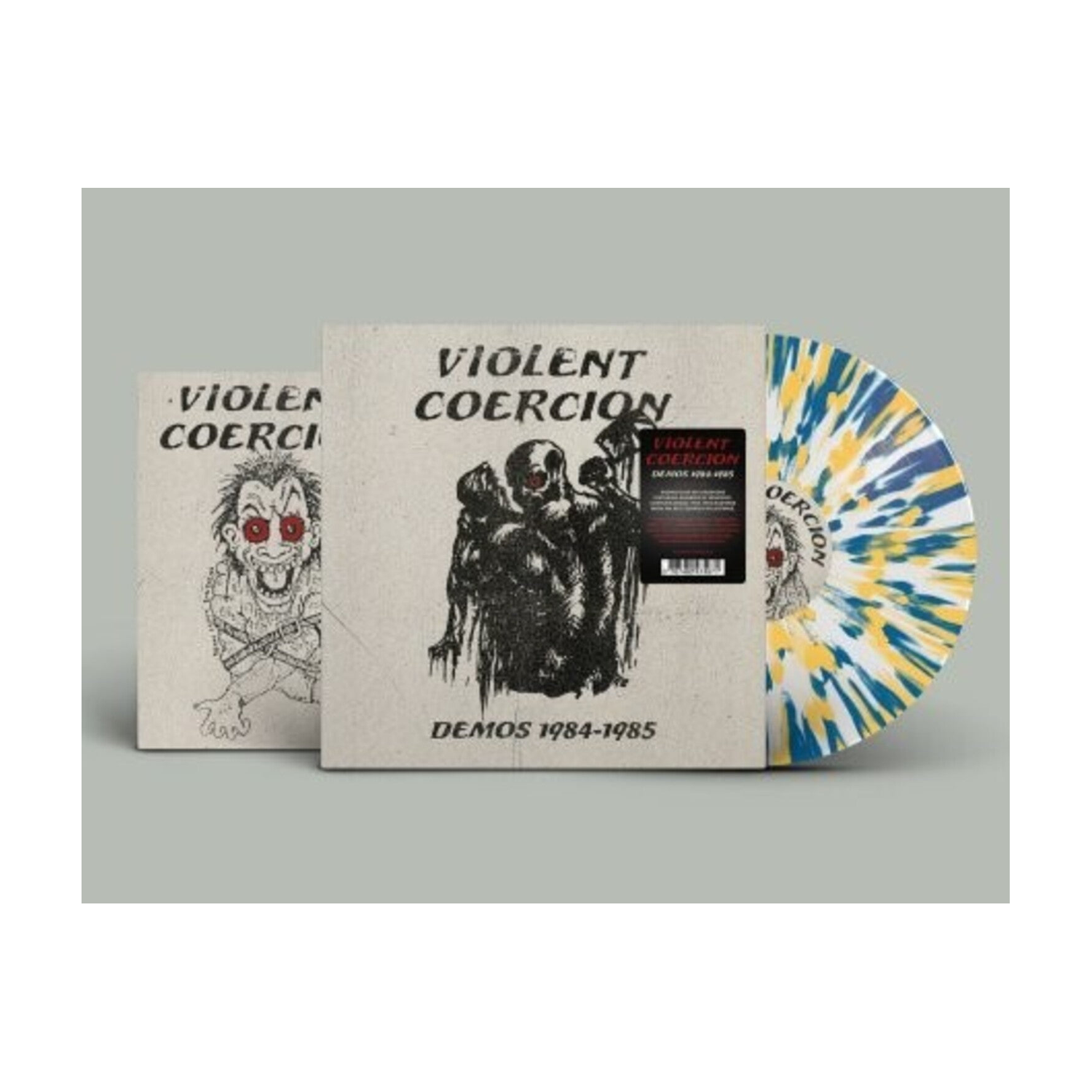 Violent Coercion - Demos 1984-1985 - Limited 'Die Hard' Edition White, Yellow & Blue Splatter Colored Vinyl (White Vinyl)