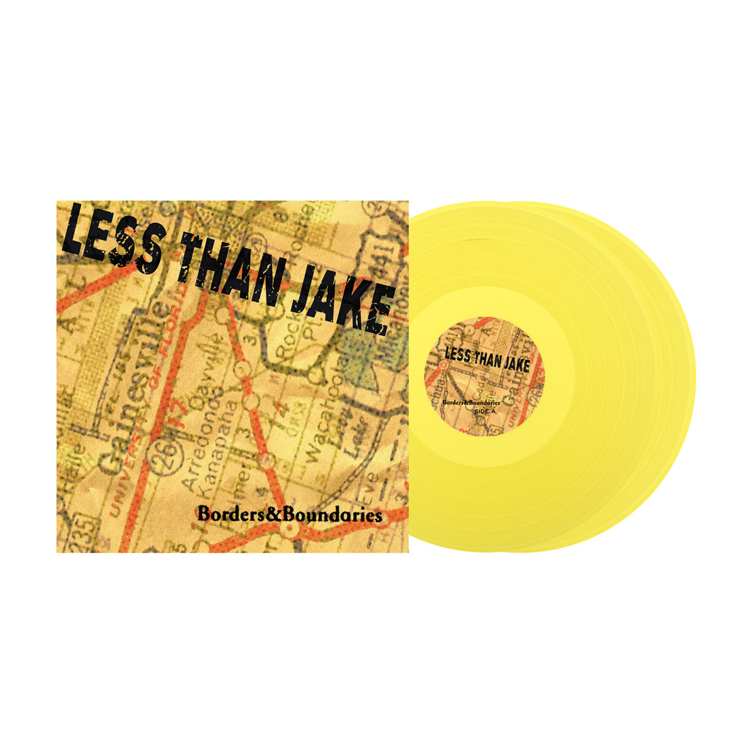 Less than Jake - Borders & Boundaries 25th Anniversary 2xLP (Yellow Vinyl)