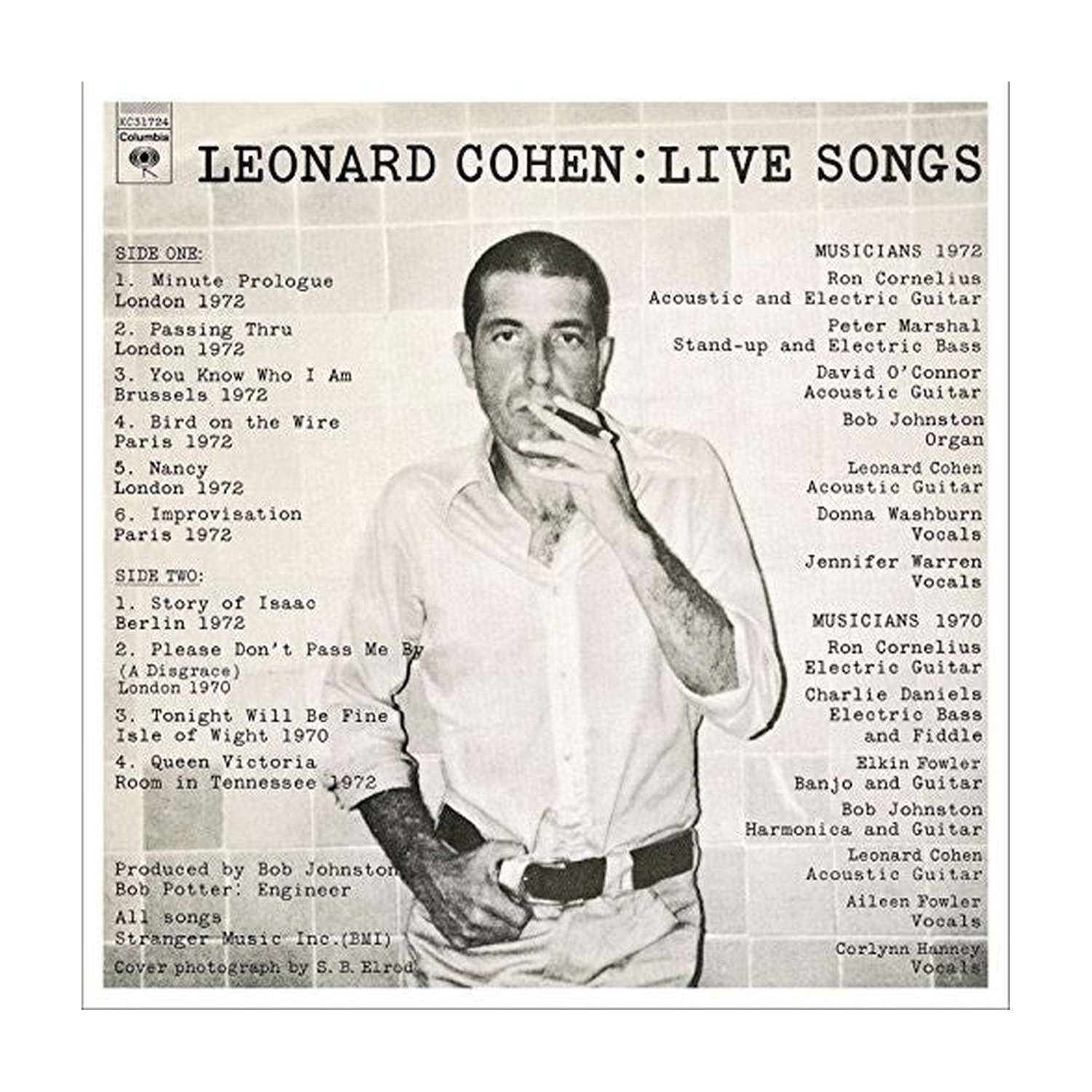 Leonard Cohen: Live Songs