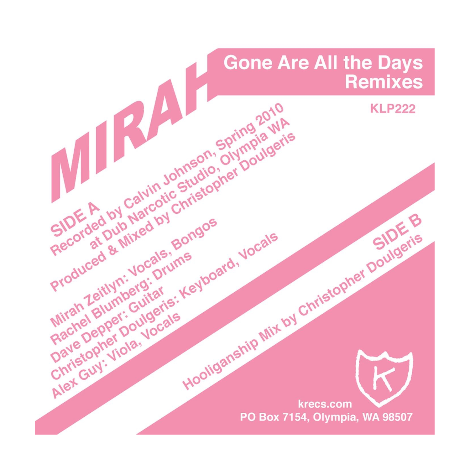 Mirah - Gone Are All The Days