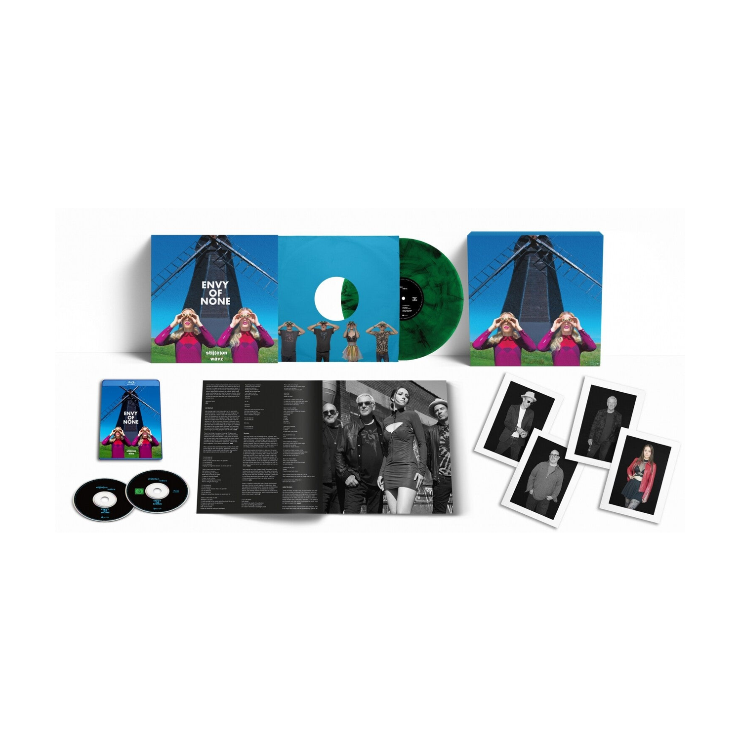 Envy of None - Stygian Waves - Deluxe Boxset 140gm Transparent Green & Black Marble Vinyl, CD & Bluray 3xLP (Clear Vinyl)