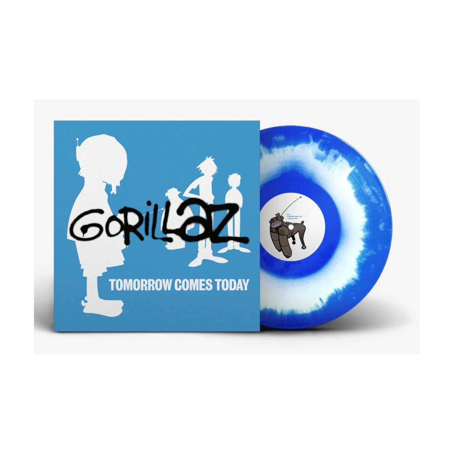 Gorillaz - Tomorrow Comes Today EP (white and blue colour-in-colour) (White Vinyl)
