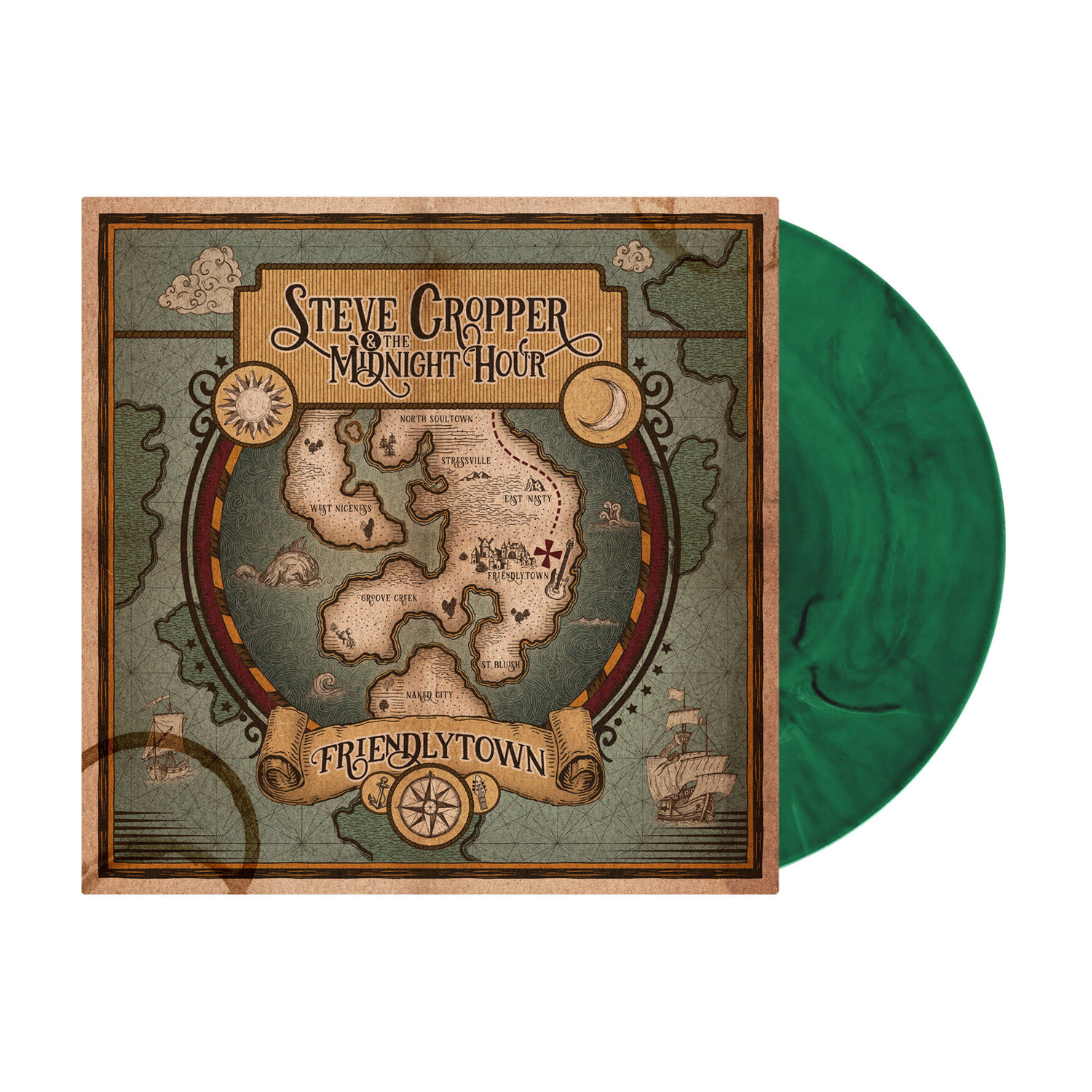 Steve Cropper & the Midnight Hour - Friendlytown - Green Marble (Green Vinyl)