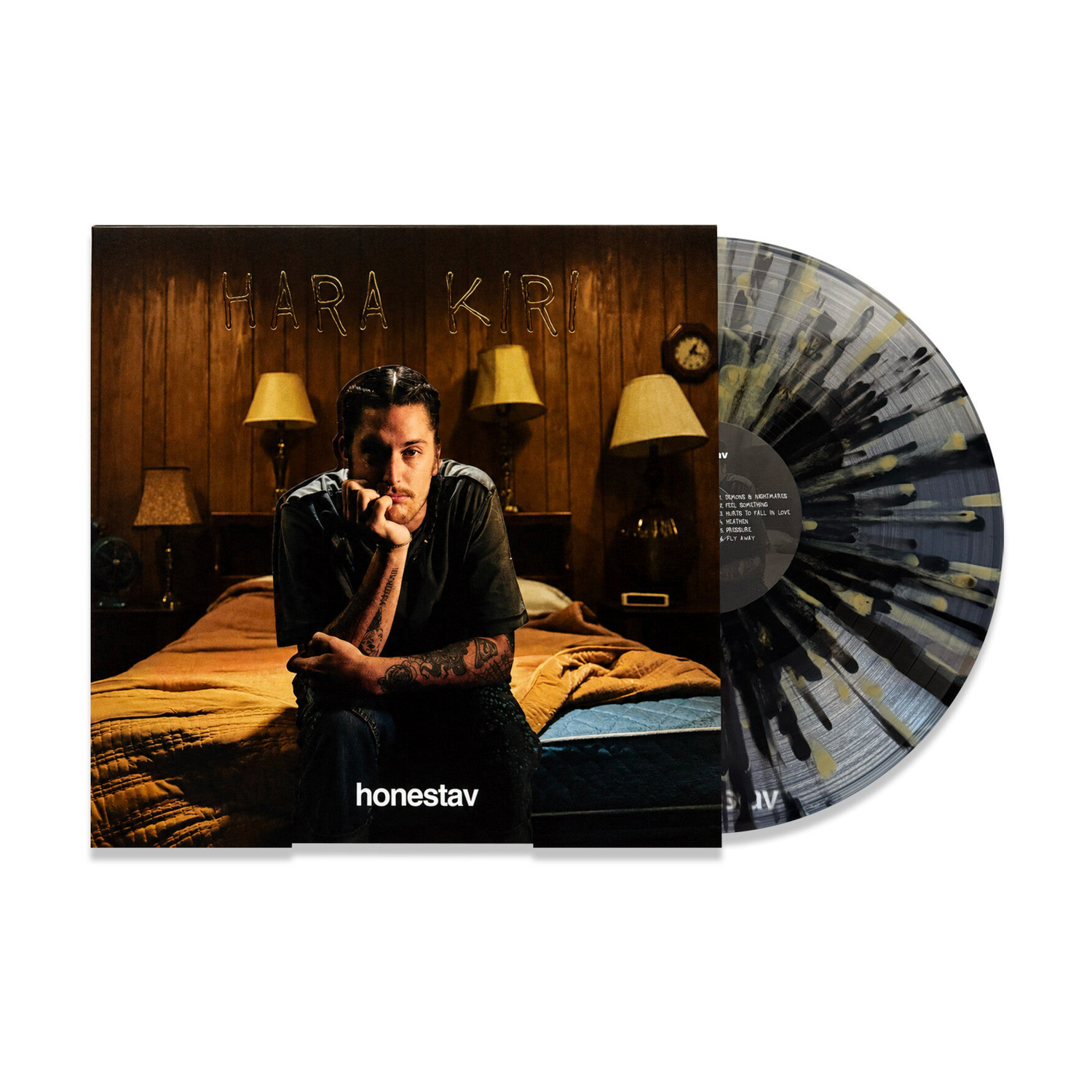 Honestav - Hara-Kiri - Black/Gold Splatter (Clear Vinyl)