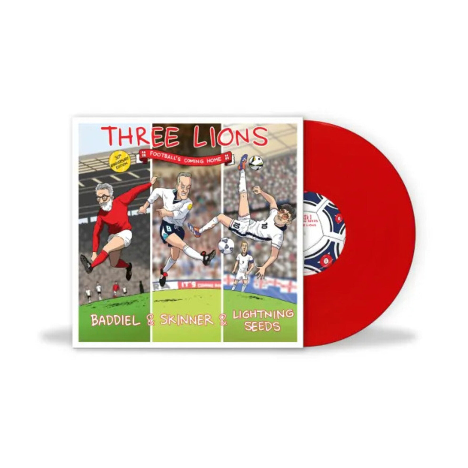 Baddiel / Skinner / Lightning Seeds - Three Lions (Football's Coming Home): 30th Anniversary Edition - Red Colored 7 (Red Vinyl)