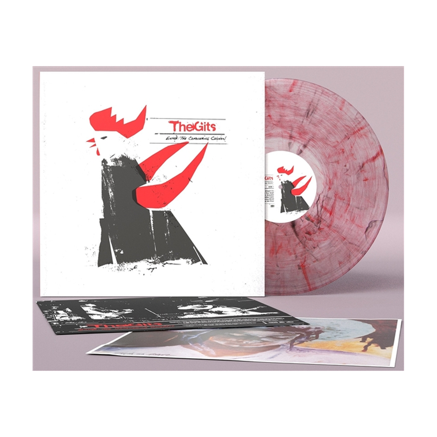 Gits - Enter: The Conquering Chicken - Clear w/Black & Red (Clear Vinyl)