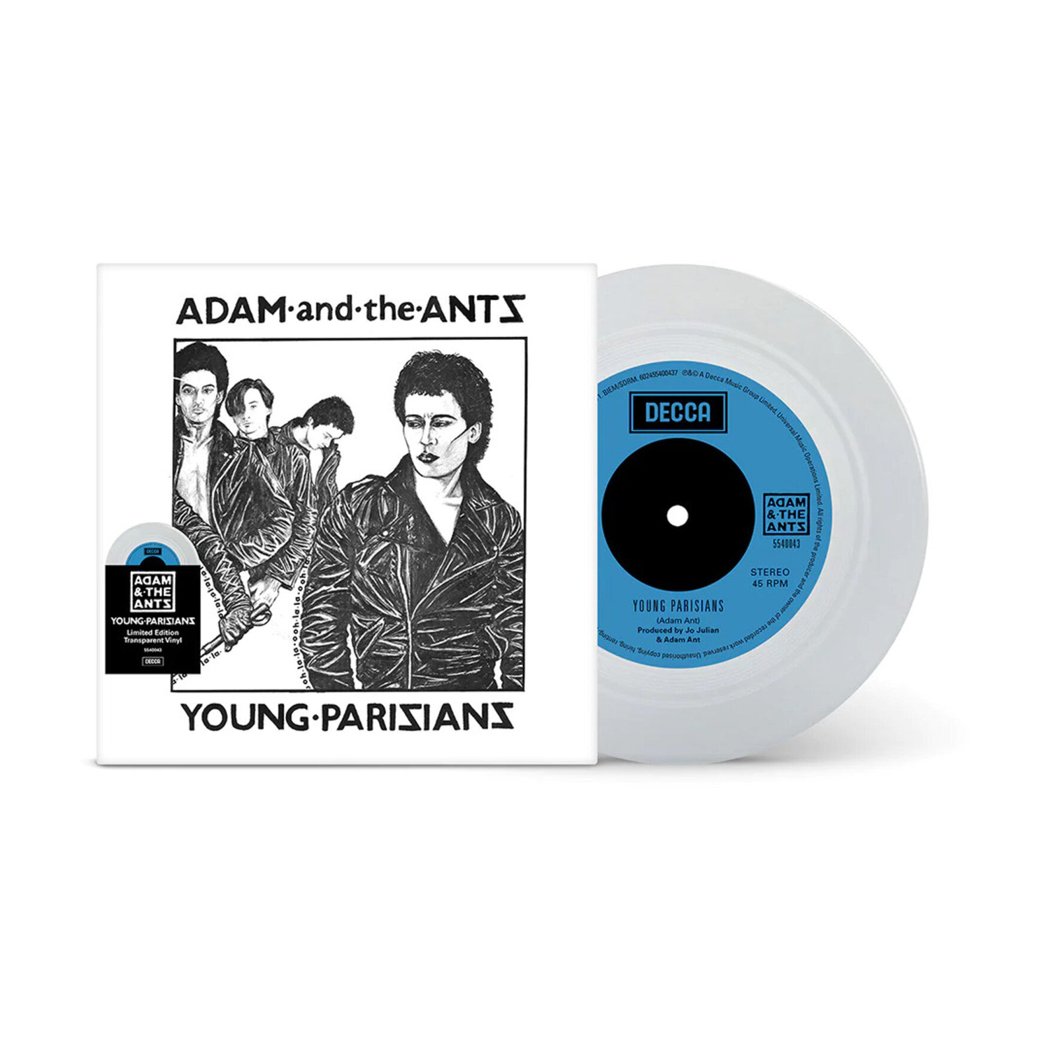 Adam & the Ants - Young Parisians - Limited Clear 7 (Clear Vinyl)