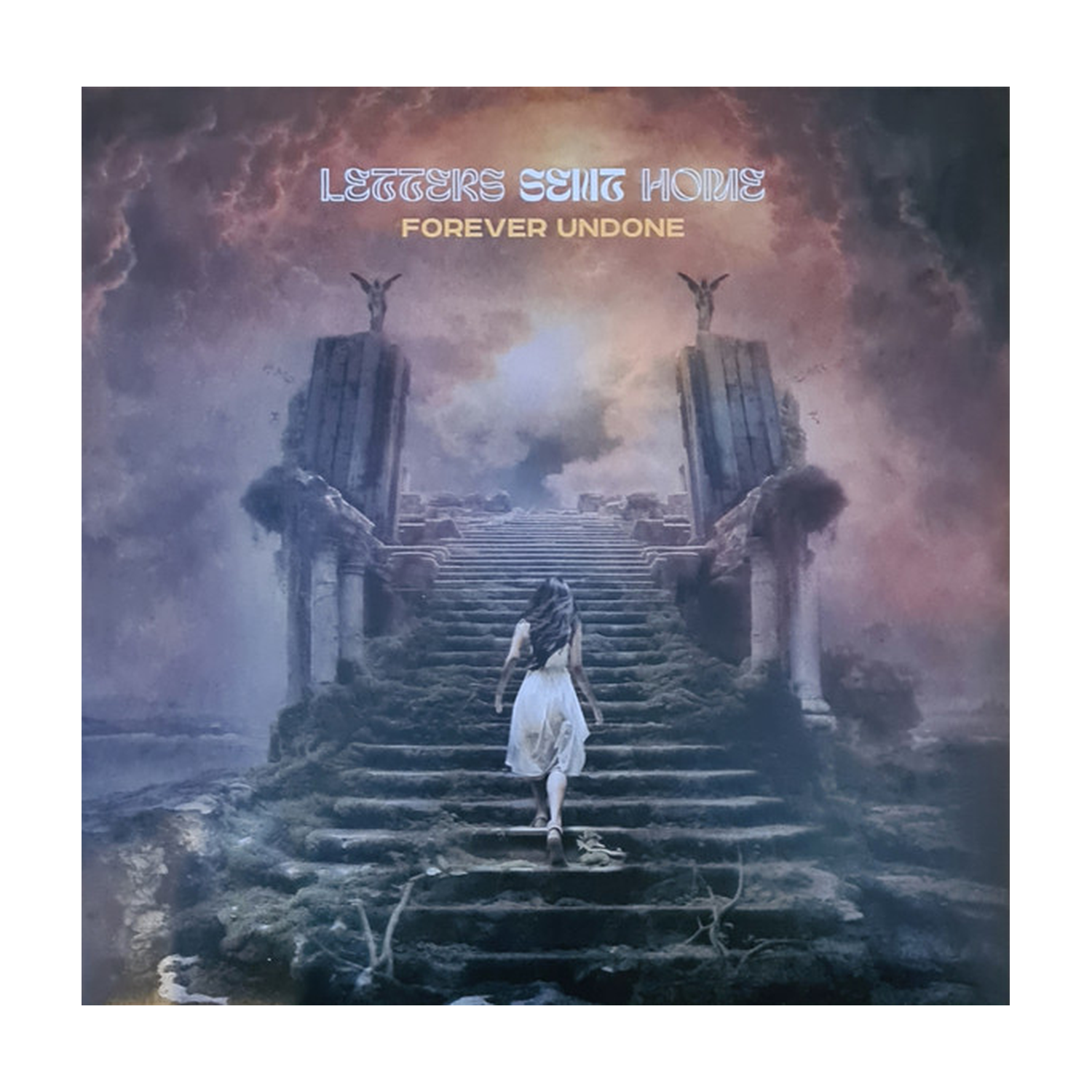 Letters Sent Home - Forever Undone - White & Pink Splatter Colored Vinyl (White Vinyl)