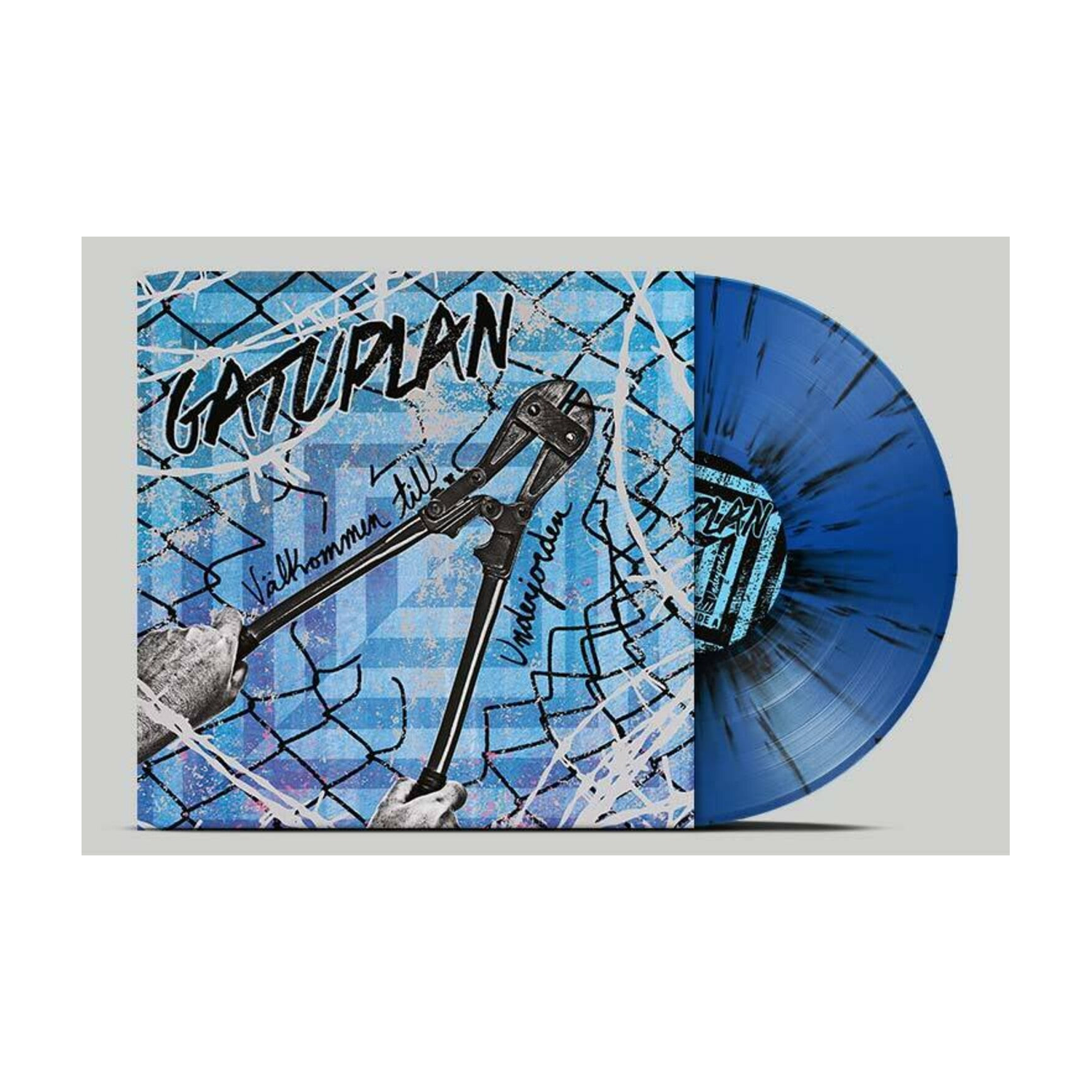 Gatuplan - Valkommen Till Underjorden - Black/blue Splatter (Splatter Vinyl)