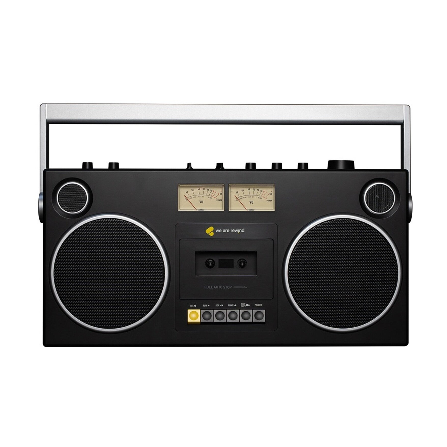 We Are Rewind GB-001-B1 - Curtis - Blaster Bluetooth Boombox Cassette Player / Recorder - Rechargeable - Noir