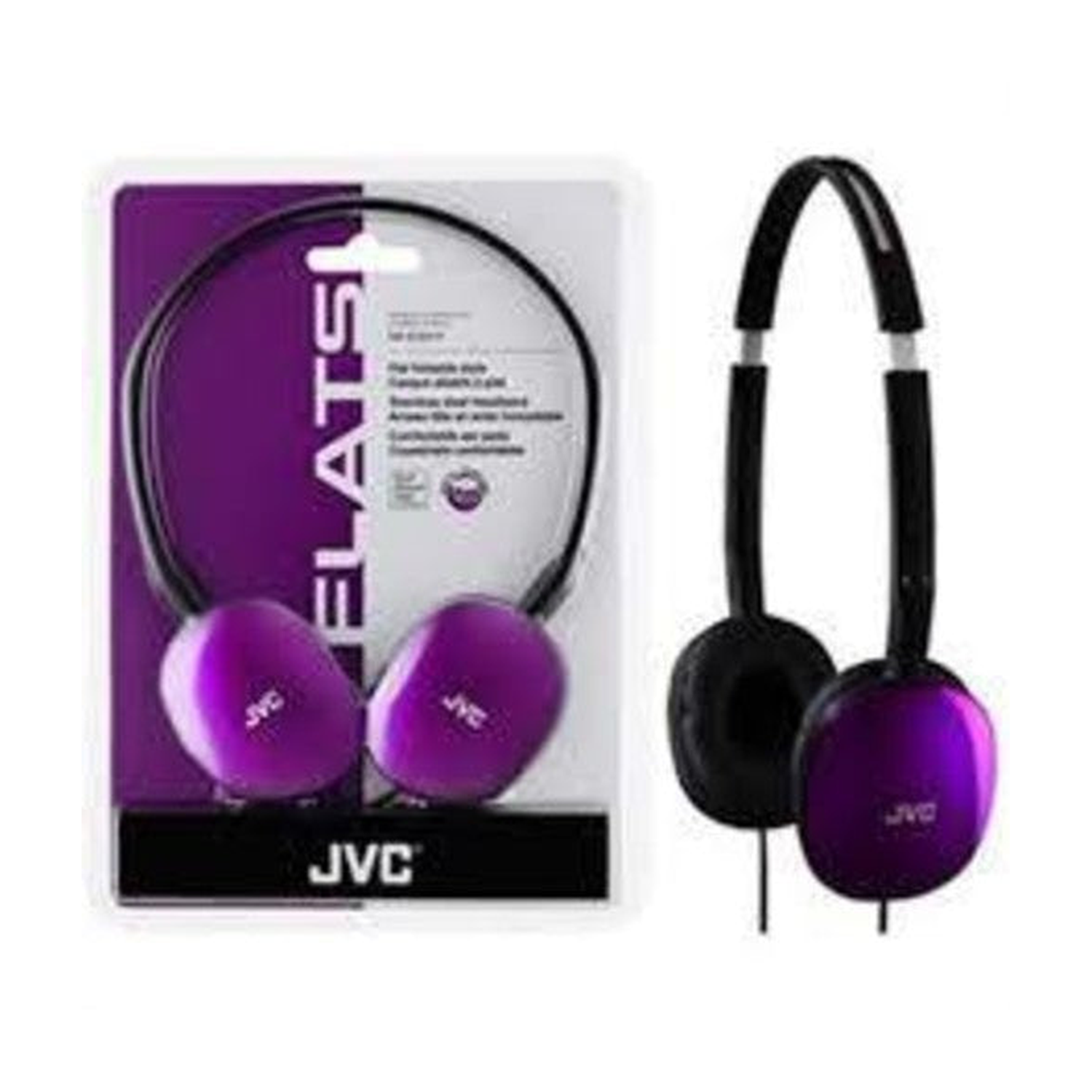 JVC HAS160V Flats Lightweight Folding Headphones On Ear