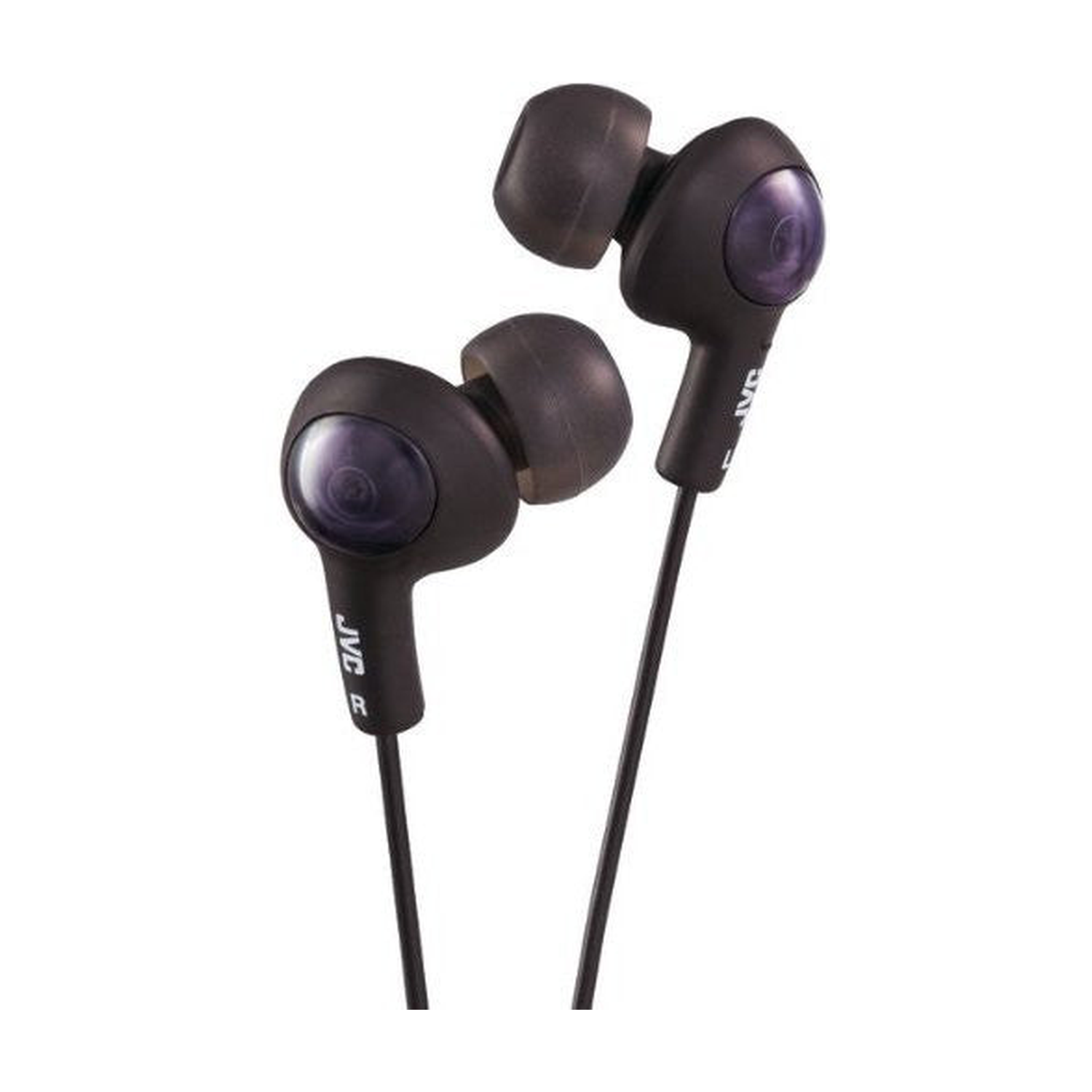 JVC HA-FR6-B Gumy Plus Earbud Headphones With Microphone