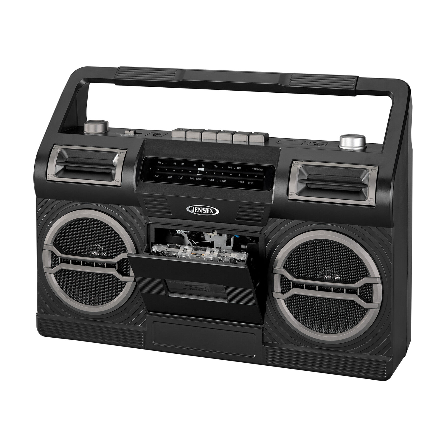 Jensen MCR-500 Portable Boombox Cassette Player/Recorder AM/FM Radio