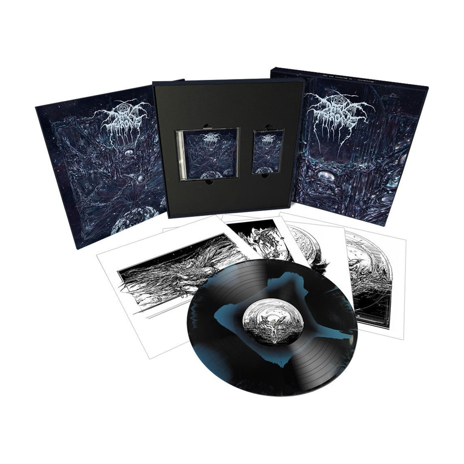 Darkthrone - It Beckons Us All - Deluxe Edition Boxset, 180gm Black & White Marble Vinyl, CD, Cassette & Art Prints 3xLP (Deluxe)