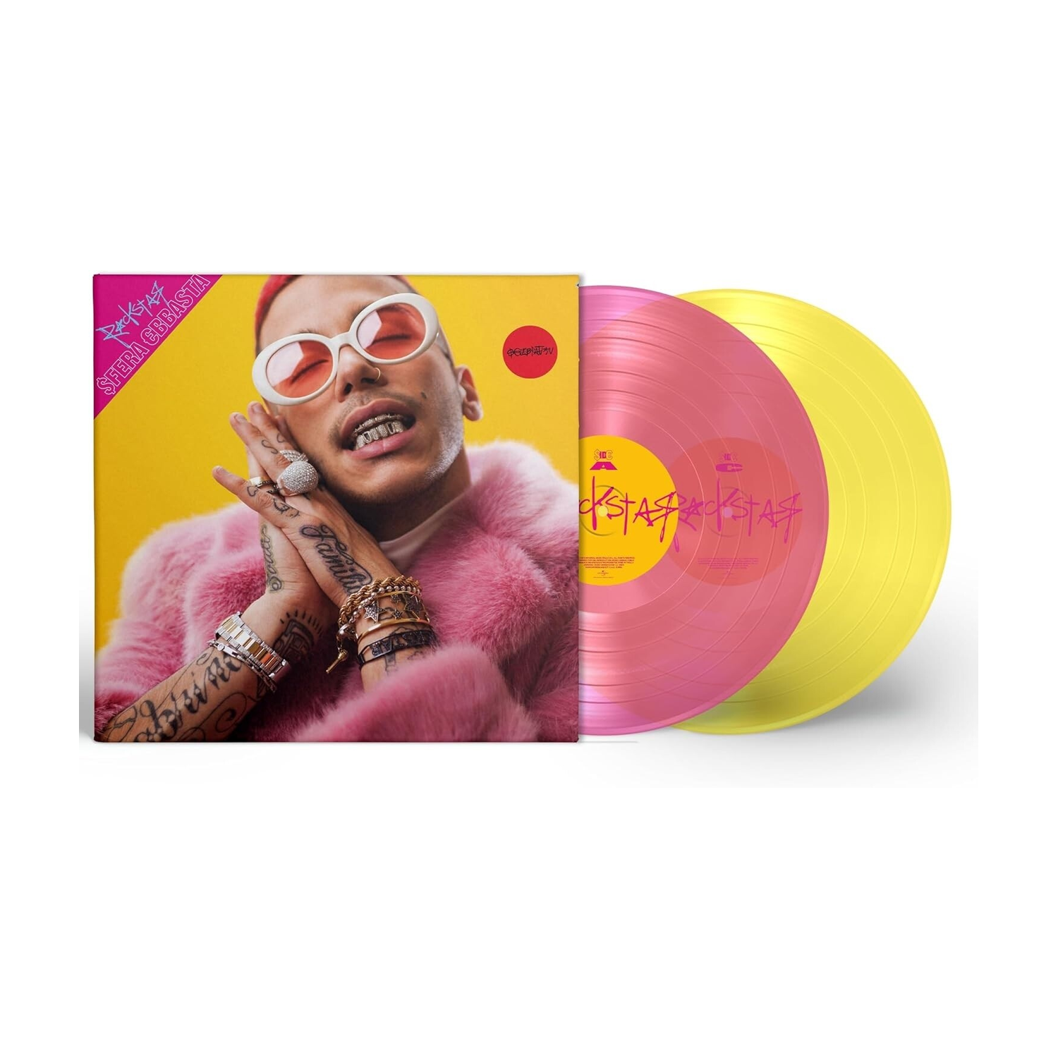 Sfera Ebbasta - Rockstar ($elebration) - Pink & Yellow Vinyl 2xLP (Pink Vinyl)
