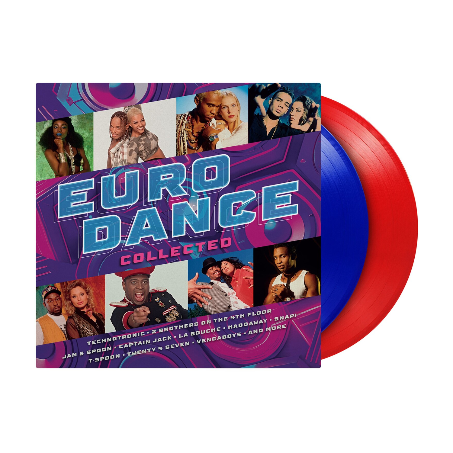 Various Artists - Eurodance Collected / Various - Limited 180-Gram Translucent Blue & Translucent Red Colored Vinyl 2xLP (Blue Vinyl)