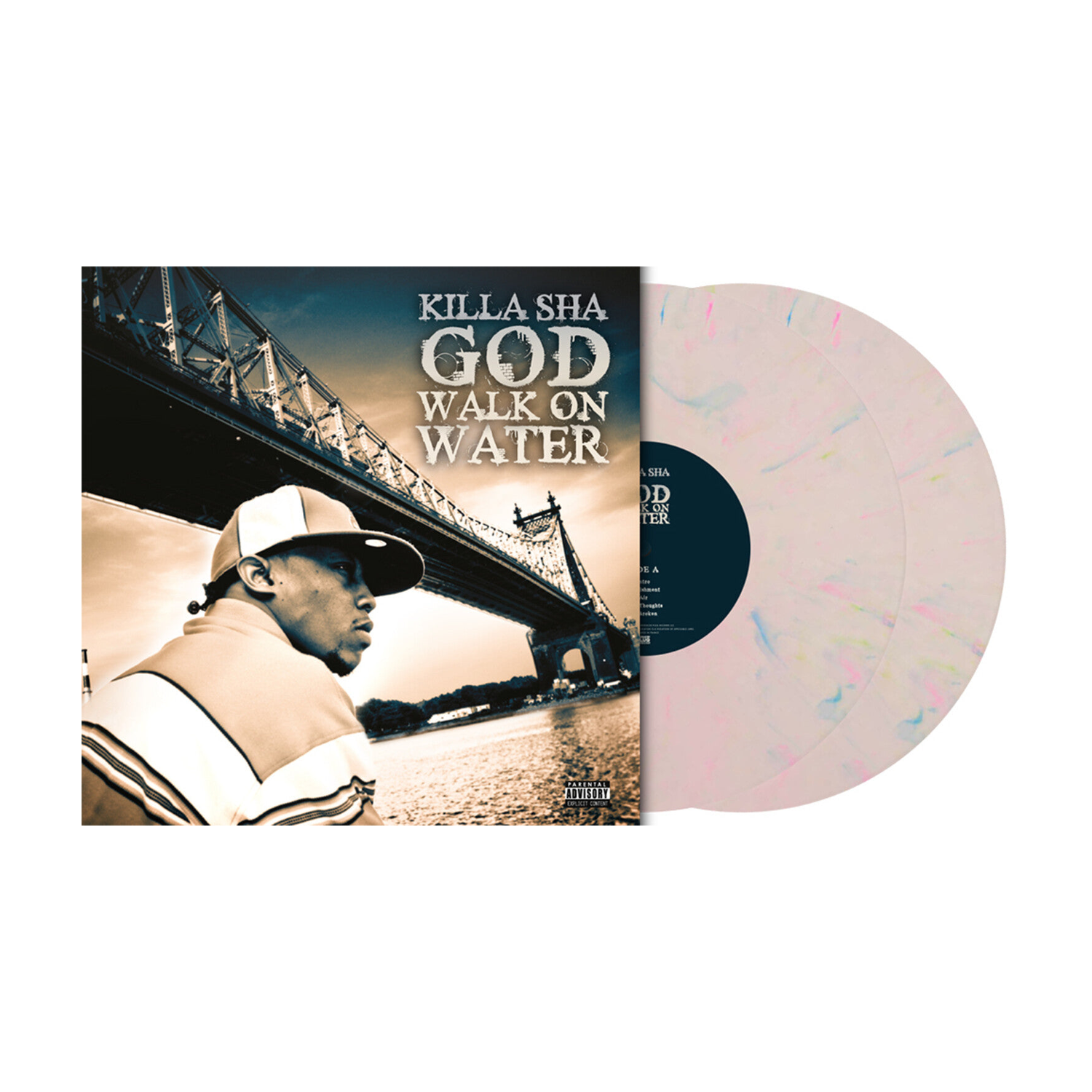 Killa Sha - God Walk On Water - Rose Multicolour Marble Vinyl 2xLP (Pink Vinyl)