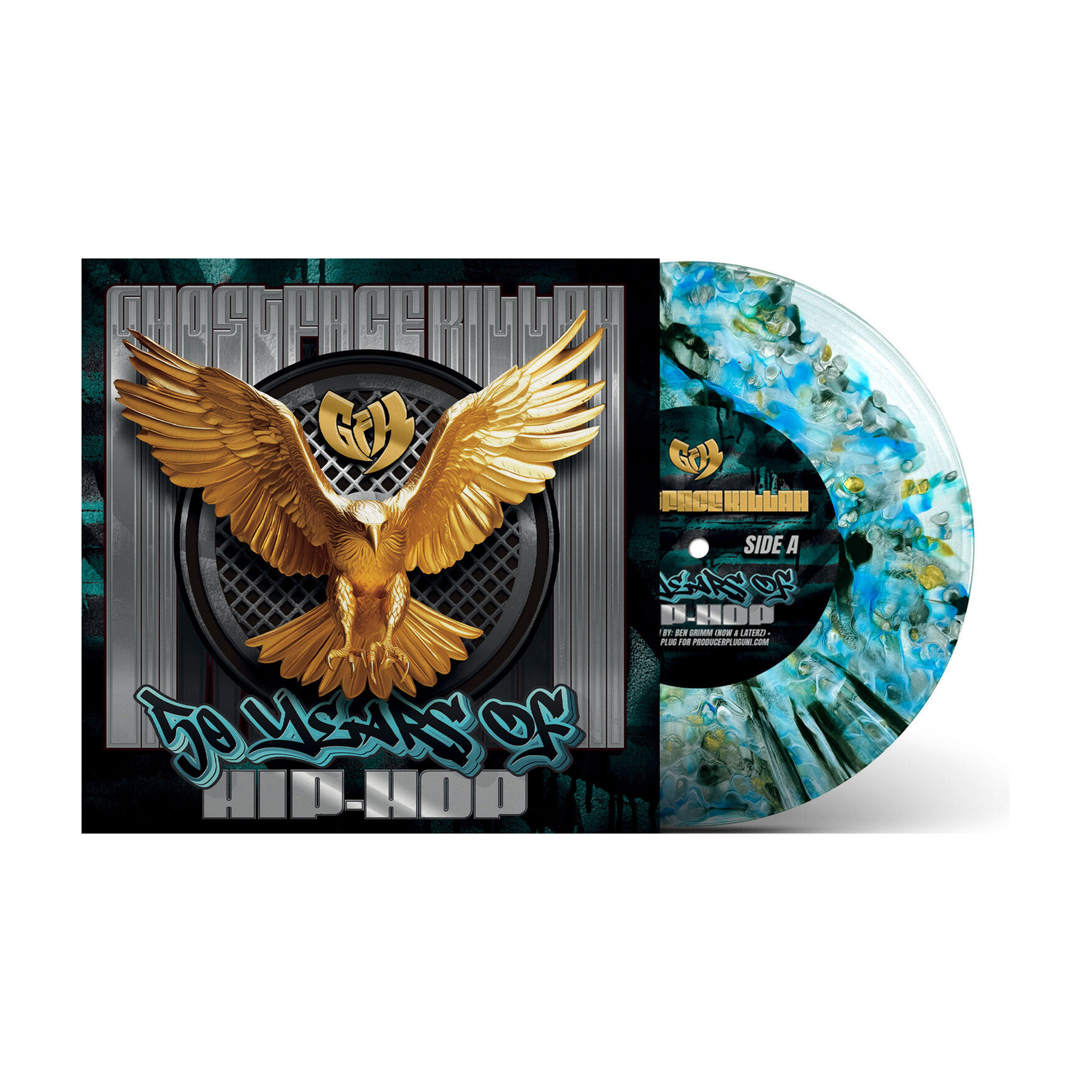 Ghostface Killah - 50 Years Of Hip-Hop - Limited Deluxe Edition Blue Black & Yellow Lagoon Vinyl (Blue Vinyl)