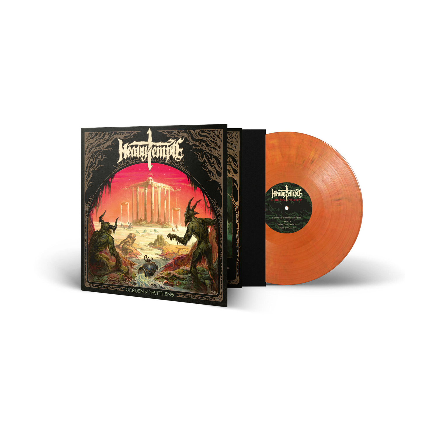Heavy Temple - Garden of Heathens - Yellow/Red/Black Marble (Yellow Vinyl)