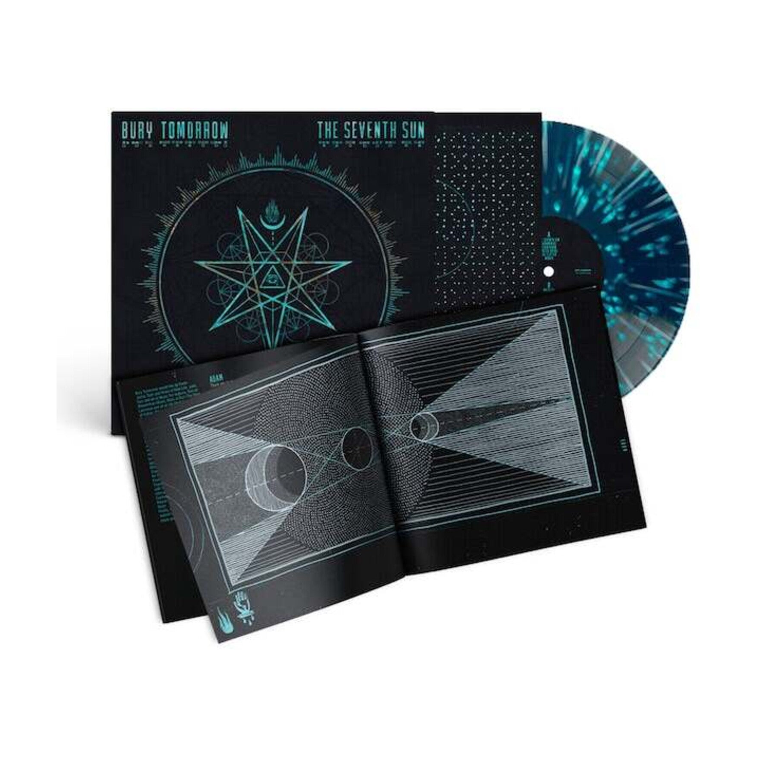 Bury Tomorrow - Seventh Sun - Deluxe Edition includes Blue/Teal Splatter Colored Vinyl housed in a Silver Embossed Foil Sleeve with a 10x10 Booklet (Blue Vinyl)