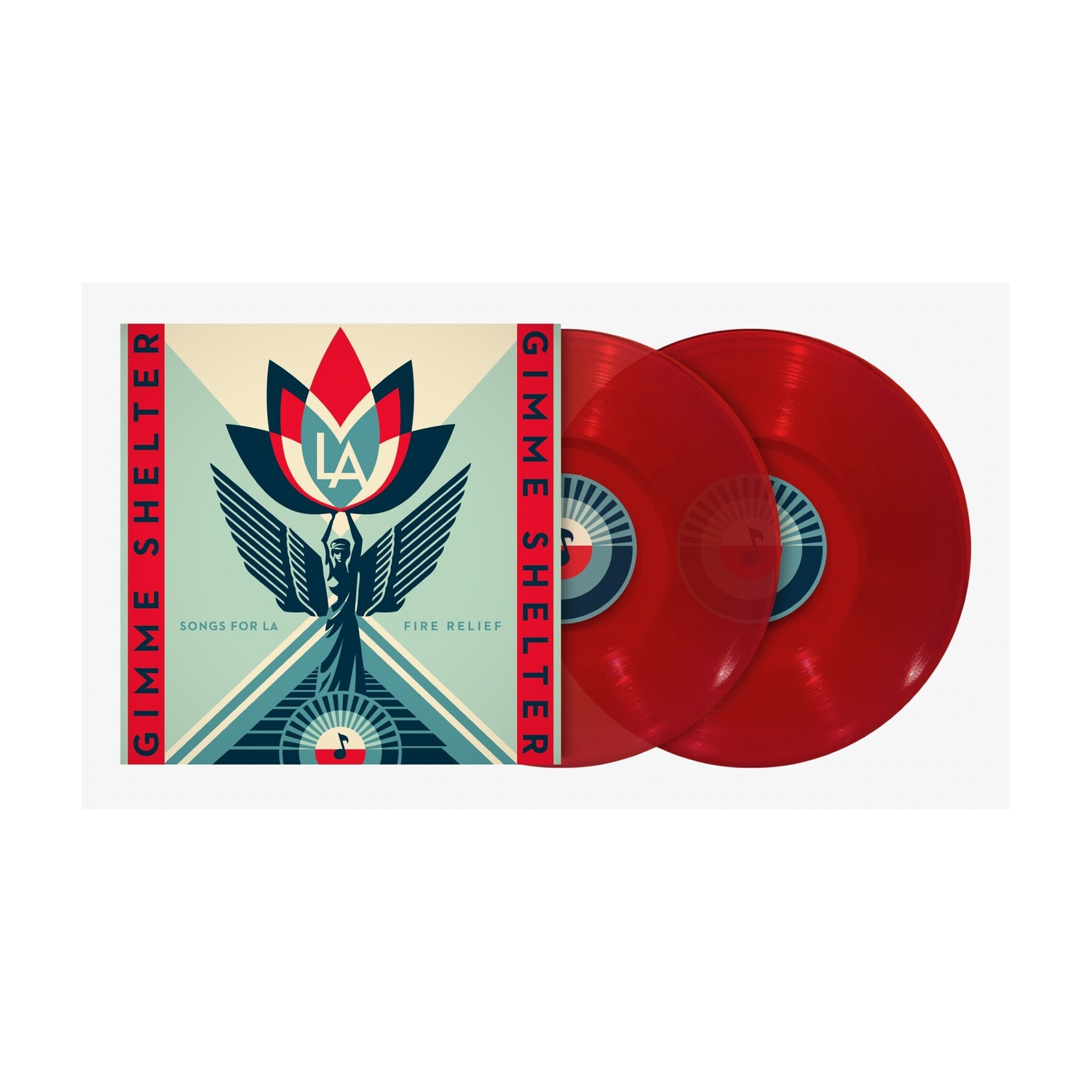 Various Artists - Gimme Shelter: Songs For La Fire Relief (RED ) 2xLP (Clear Vinyl)