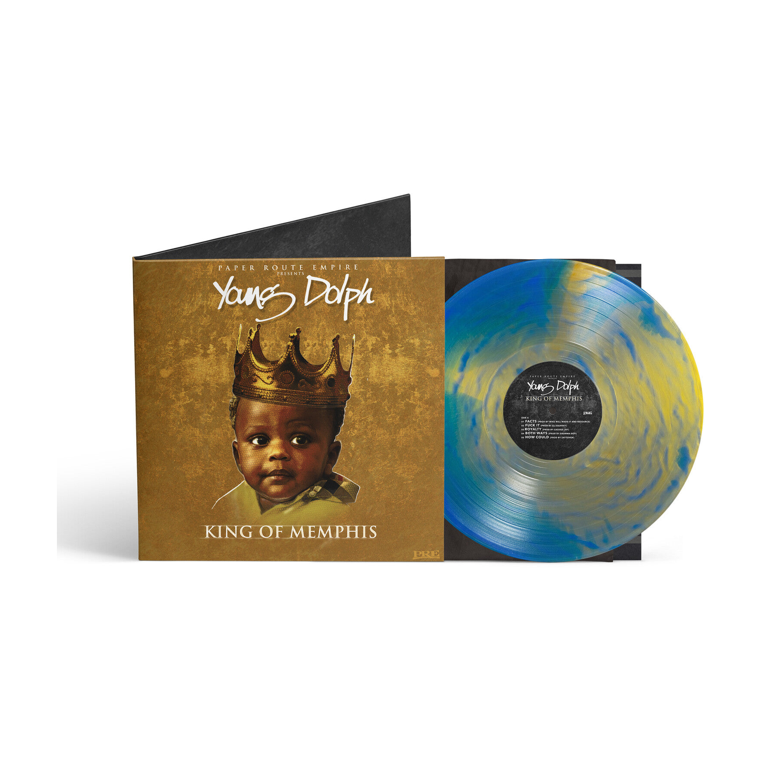 Young Dolph - King of Memphis Royalty Blue/Gold (Blue Vinyl)