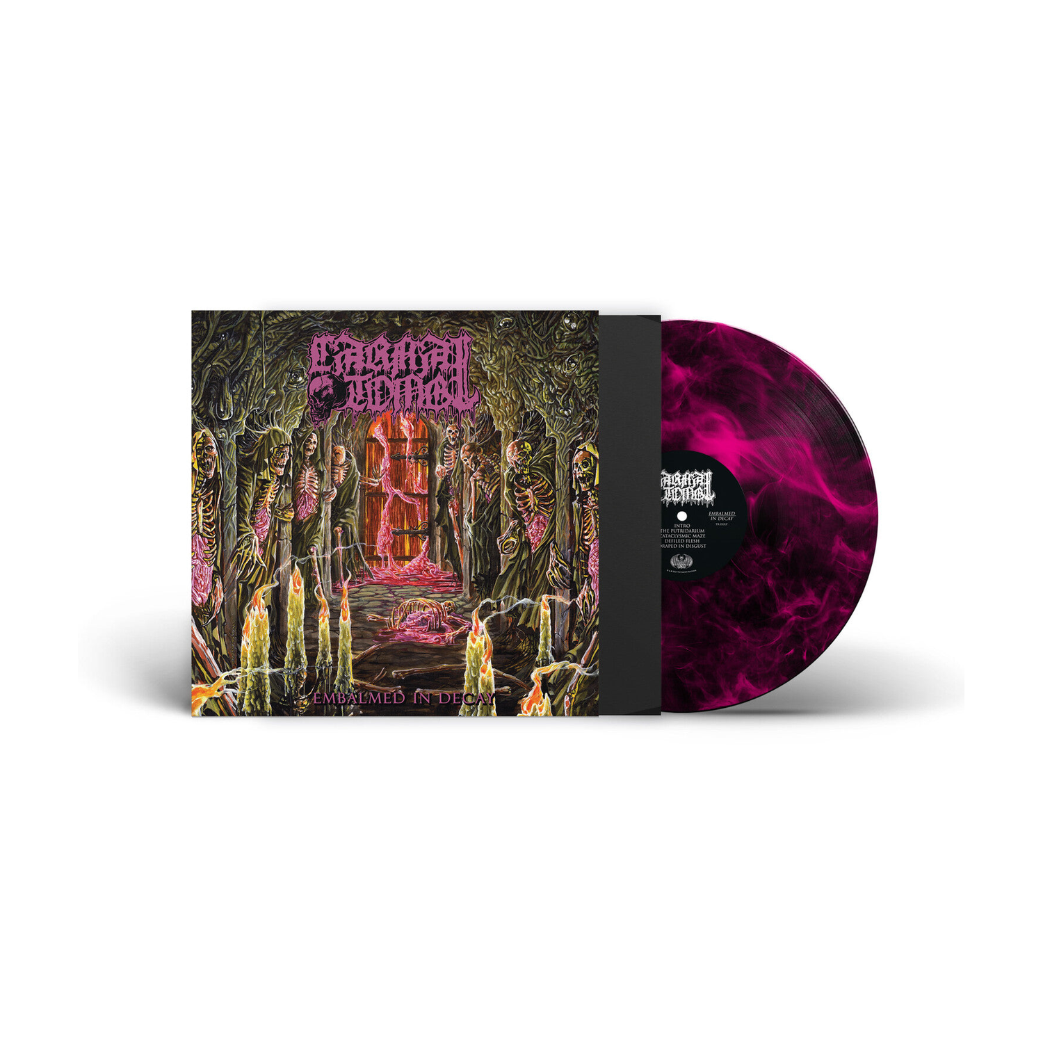 Carnal Tomb - Embalmed In Decay - Magenta/Black Marble (Limited Edition)