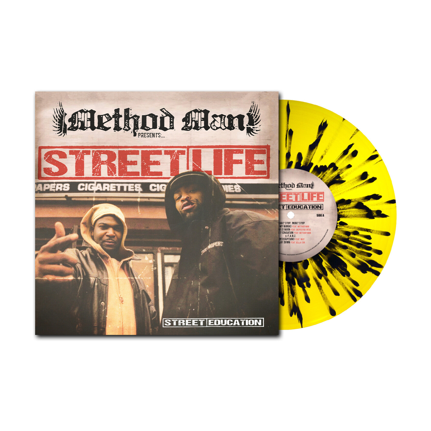 Method Man Presents Streetlife - Street Education 20th Anniversary Edition - Limited Deluxe Edition Yellow & Black Splatter Vinyl (Yellow Vinyl)