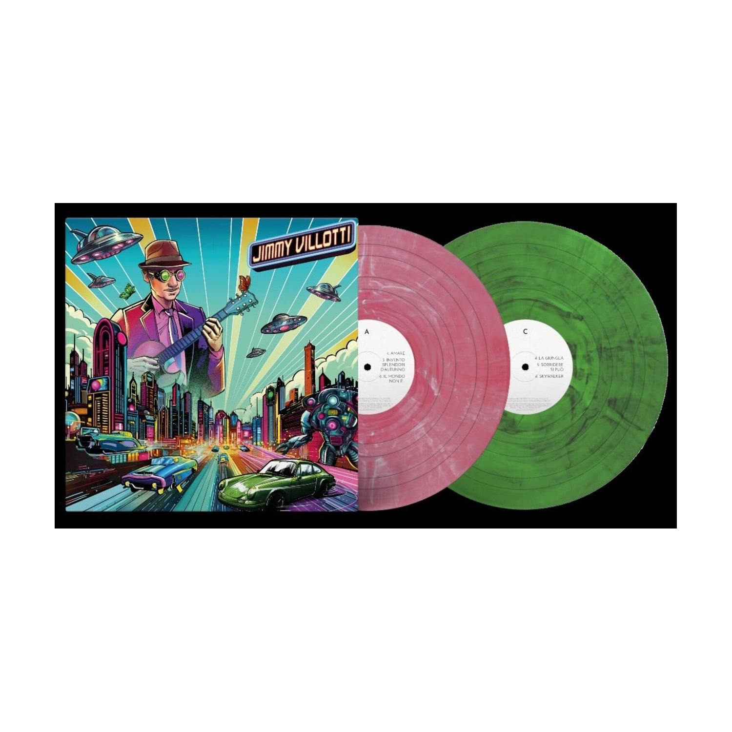 Jimmy Villotti - Pink & Green Marble Vinyl 2xLP (Pink Vinyl)