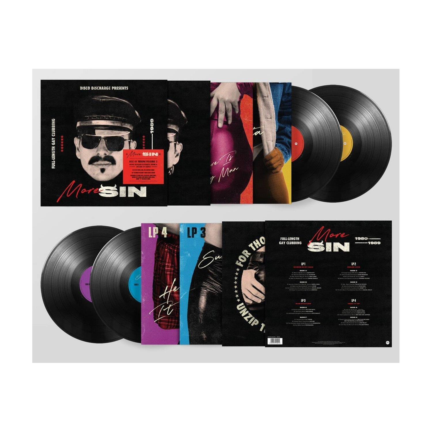 Disco Discharge Presents More Sin: Box of Sin 2 - Disco Discharge Presents More Sin - Box Of Sin 2 / Various - Set with Booklet 4xLP