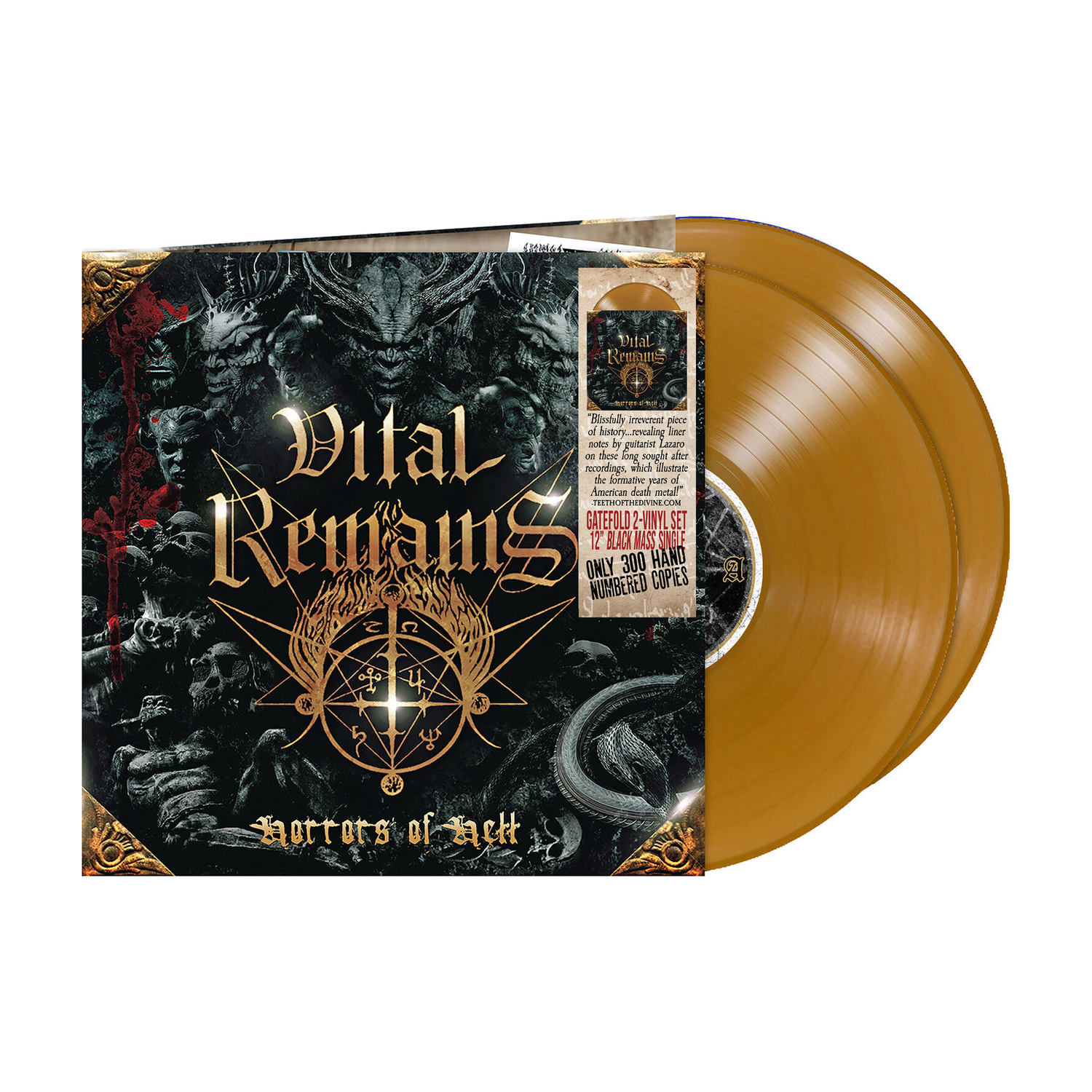 Vital Remains - Horrors of Hell - Damnation Gold 2xLP (Gold Vinyl)