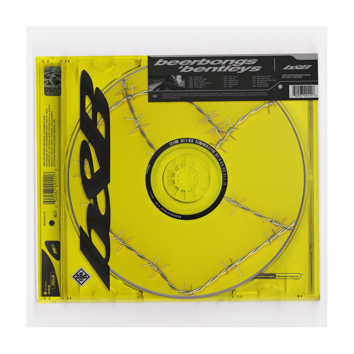 Post Malone - Beerbongs & Bentleys 2xLP (Clear Vinyl)