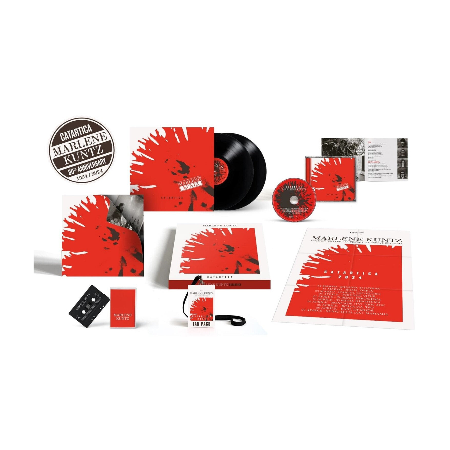 Marlene Kuntz - Catartica 30th Anniversary 1994-2024 - +CD+Cassette Box Set, 2024 Tour Poster & Fan Pass 4xLP