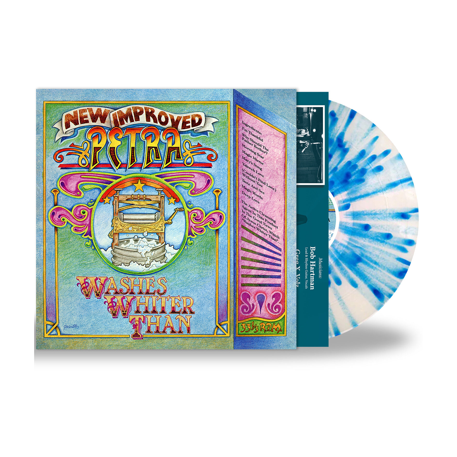 Petra - Washes Whiter Than - Blue Splatter (Clear Vinyl)