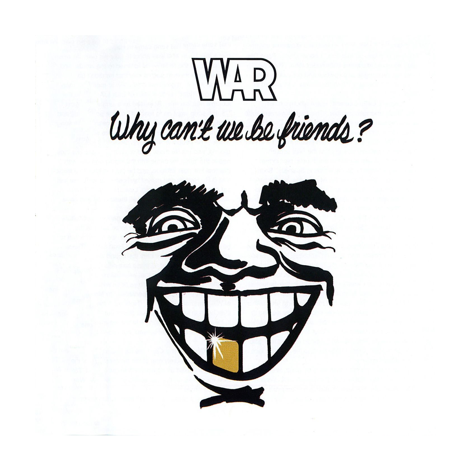 WAR - Why Can't WE BE Friends (CD) — CD album cover