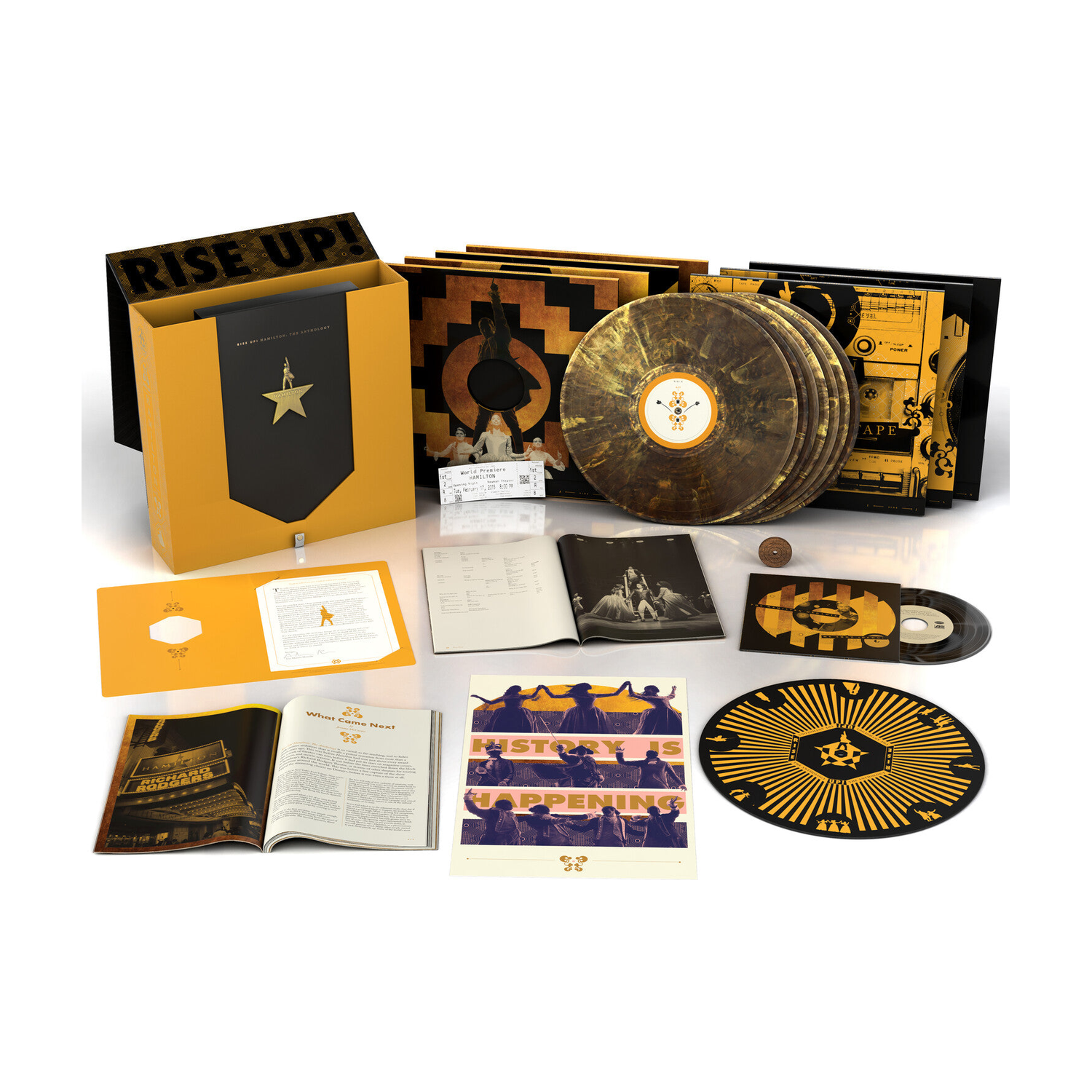 Lin-Manuel Miranda - Rise Up! Hamilton: The Anthology (Original Broadway Cast Recording) 6xLP (Limited Edition) — vinyl LP album cover
