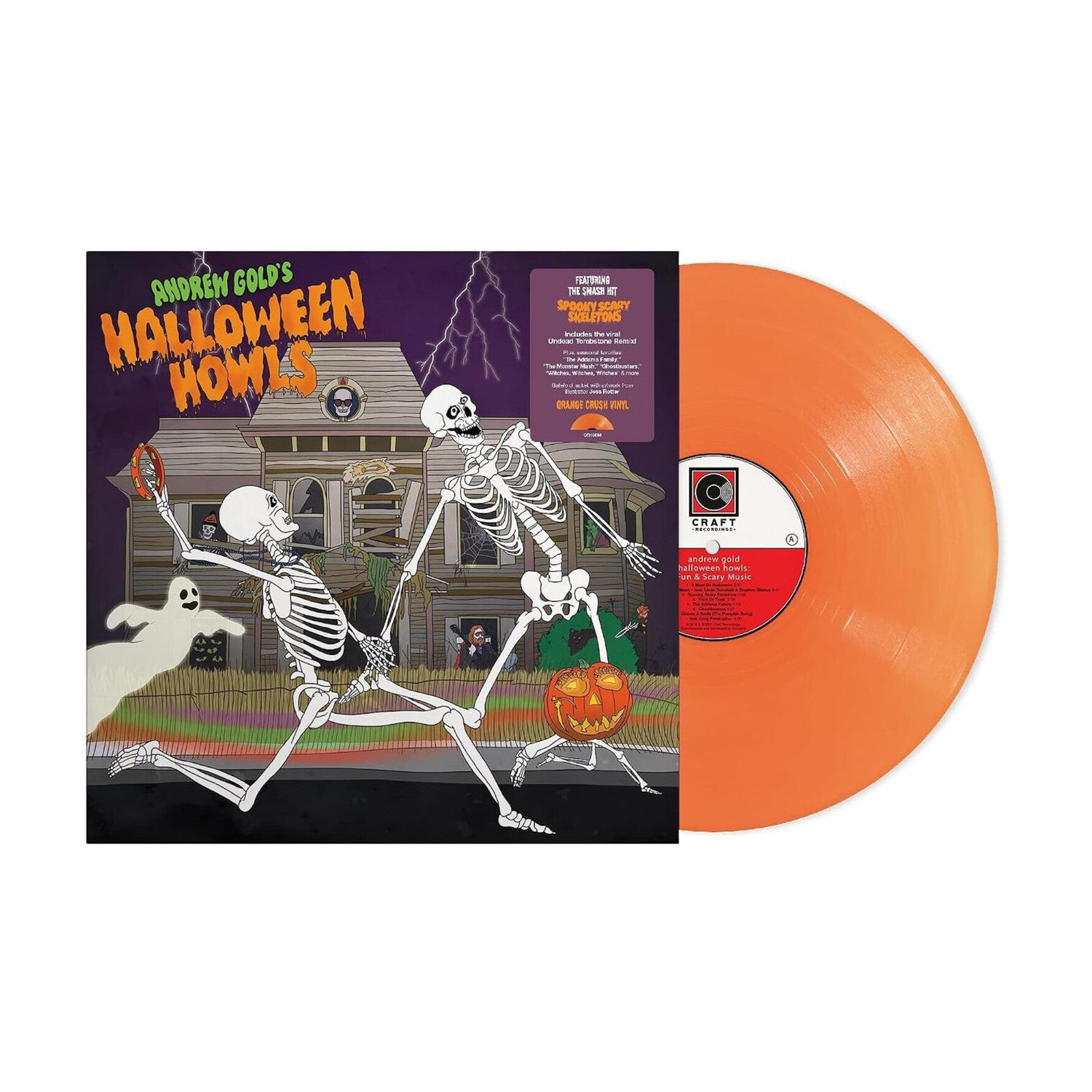 Andrew Gold - Halloween Howls: Fun & Scary Music (Clear Vinyl) — vinyl LP album cover